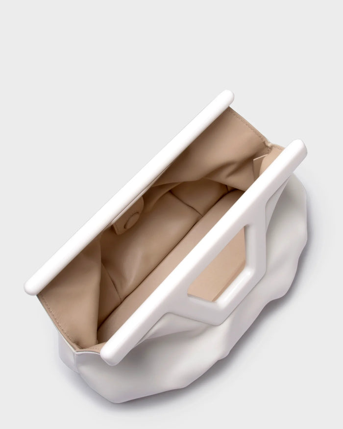 Georgia Micro In White Leather top view