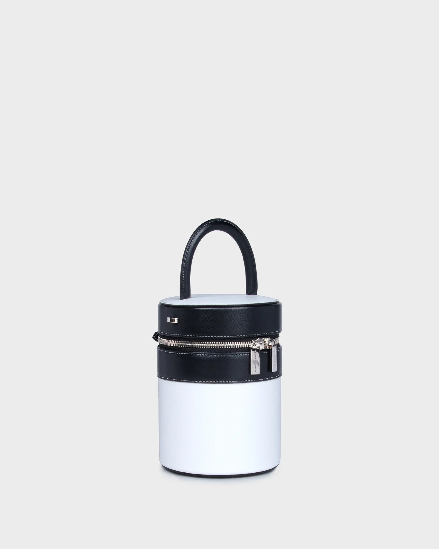 Leah In White Saffiano three quarters view
