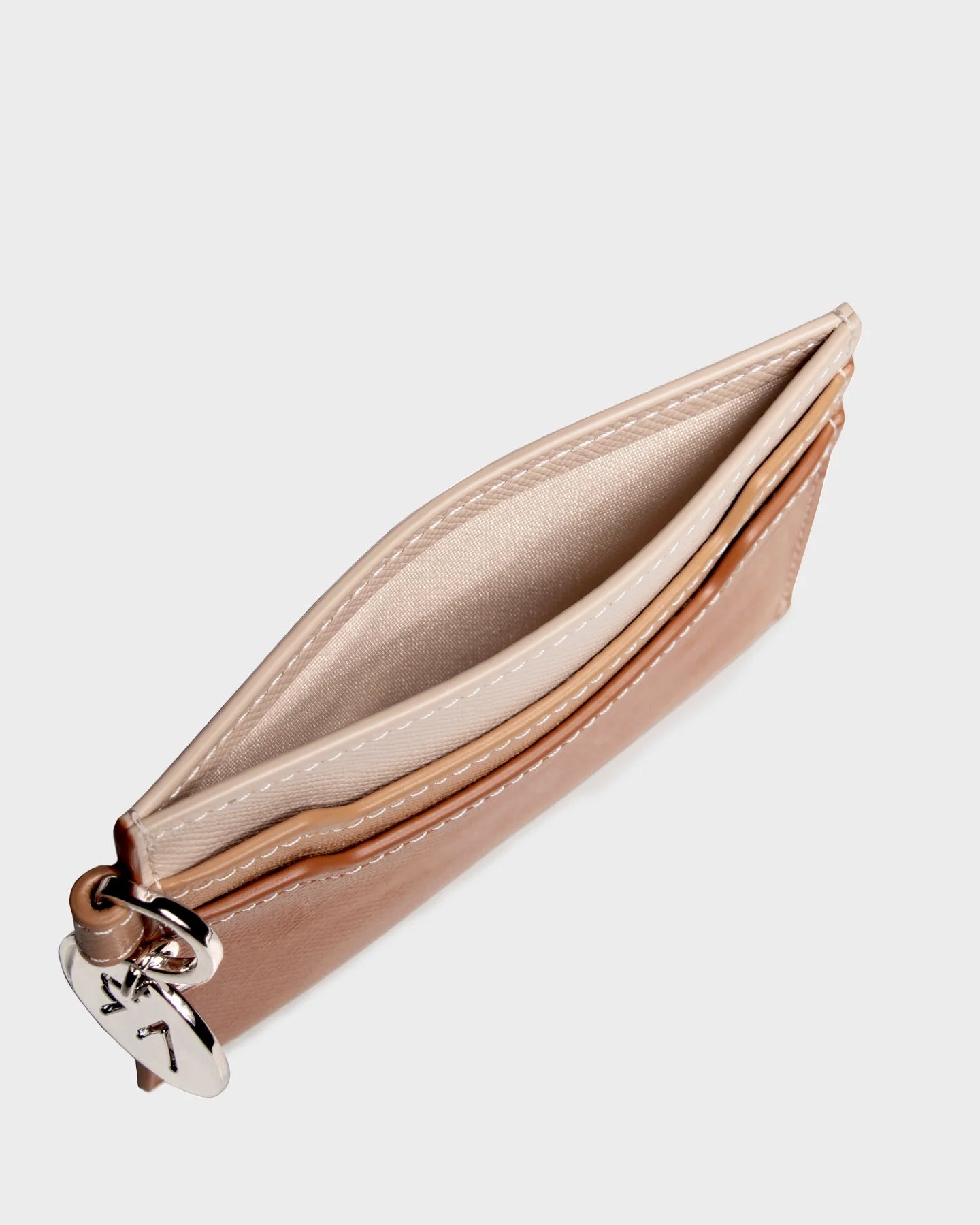 Leather Cardholder In Caramel top view