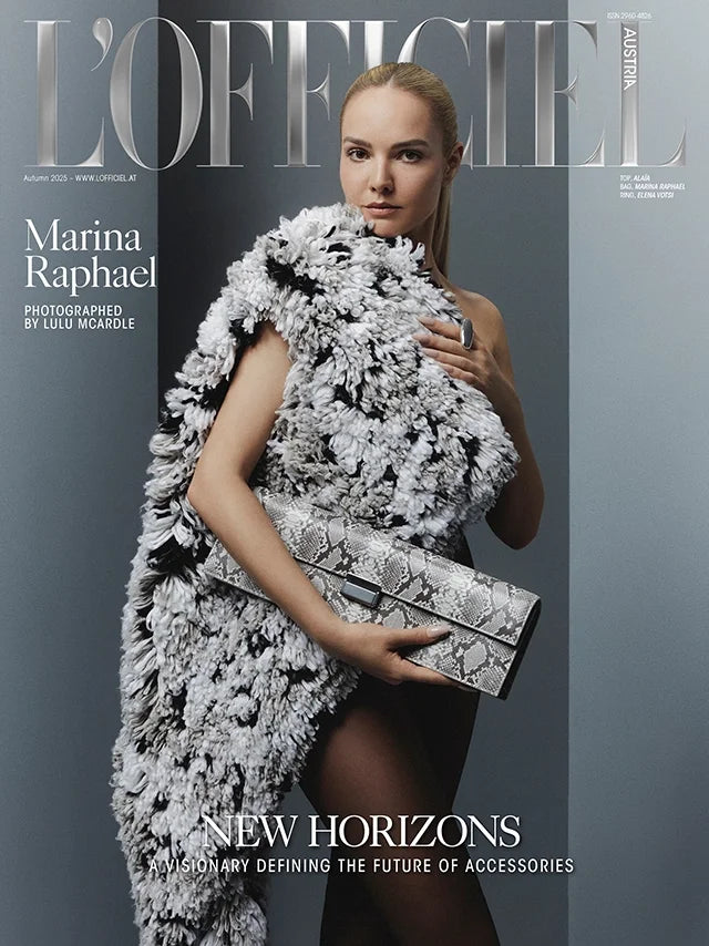 Cover of L'Officiel Austria magazine, Autumn 2025 issue, luxury fashion feature