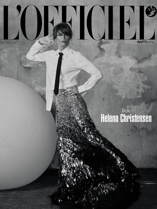 Cover of L'Officiel Turkey magazine, November 2023 issue, luxury fashion feature