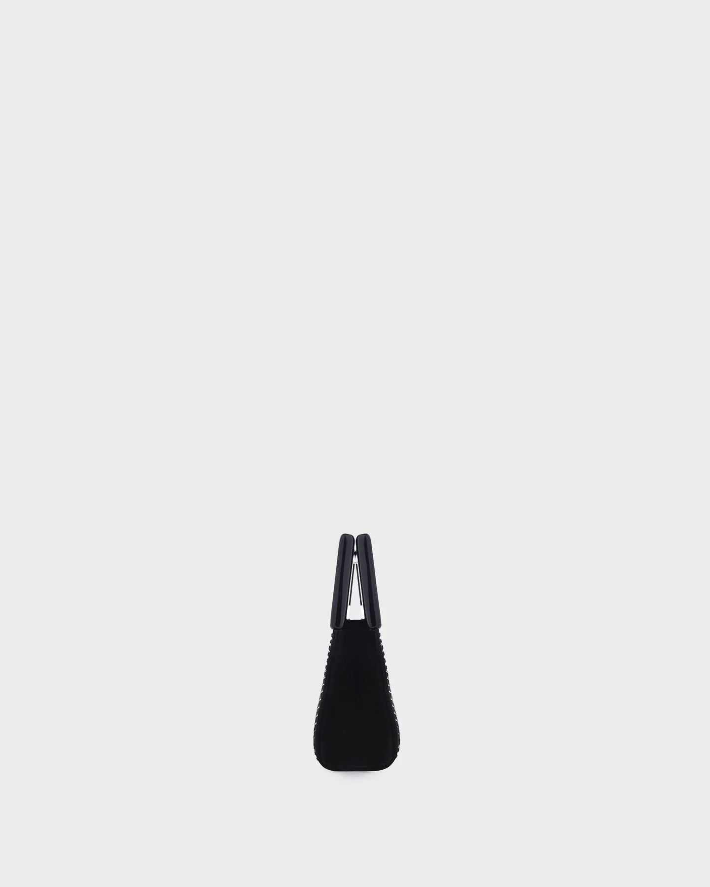 Long Micro Bella In Black Crystal side view