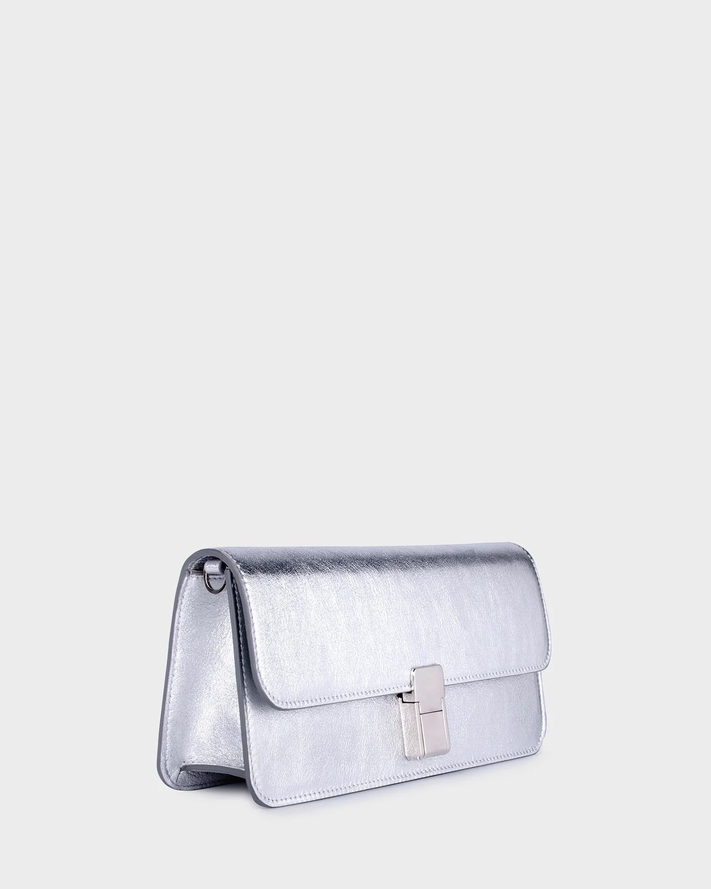 Luna In Silver Leather three quarters view