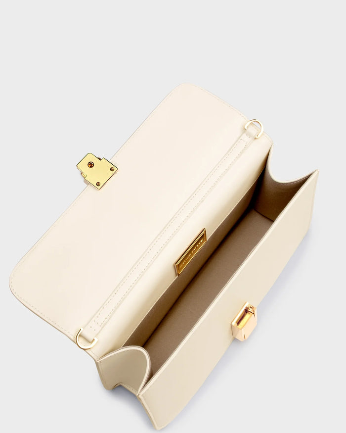 Luna In Cream Leather top view