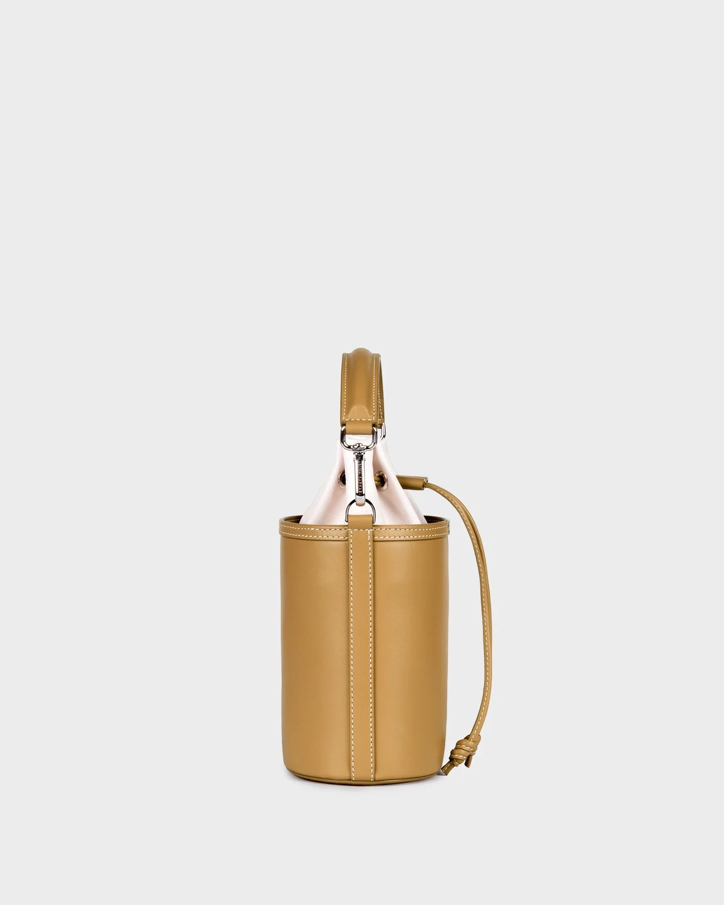 Micro Carina In Champagne Leather side view