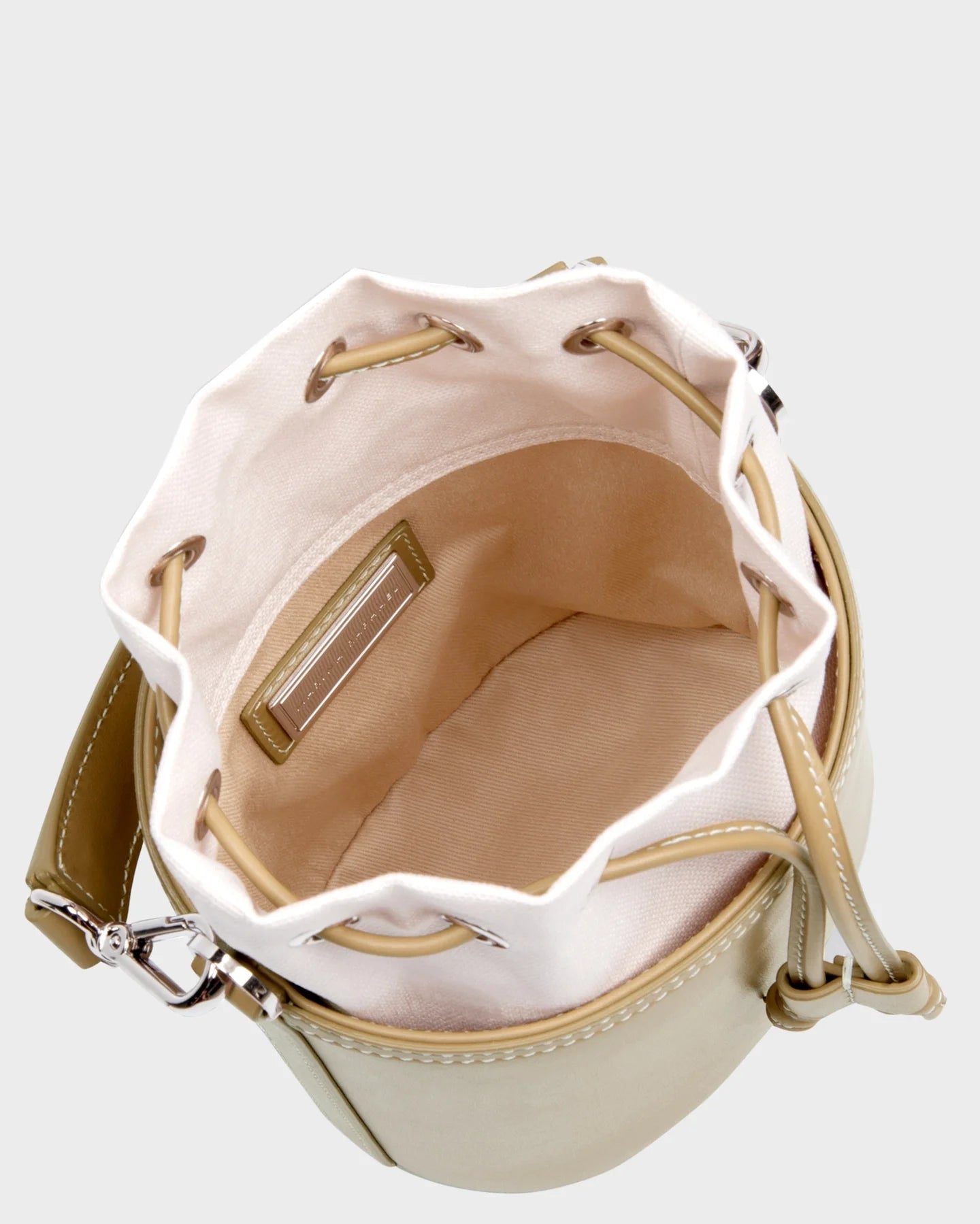 Micro Carina In Champagne Leather top view