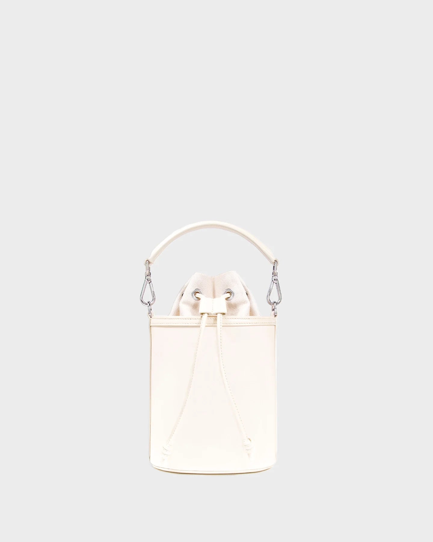 Micro Carina In Cream Leather straight view