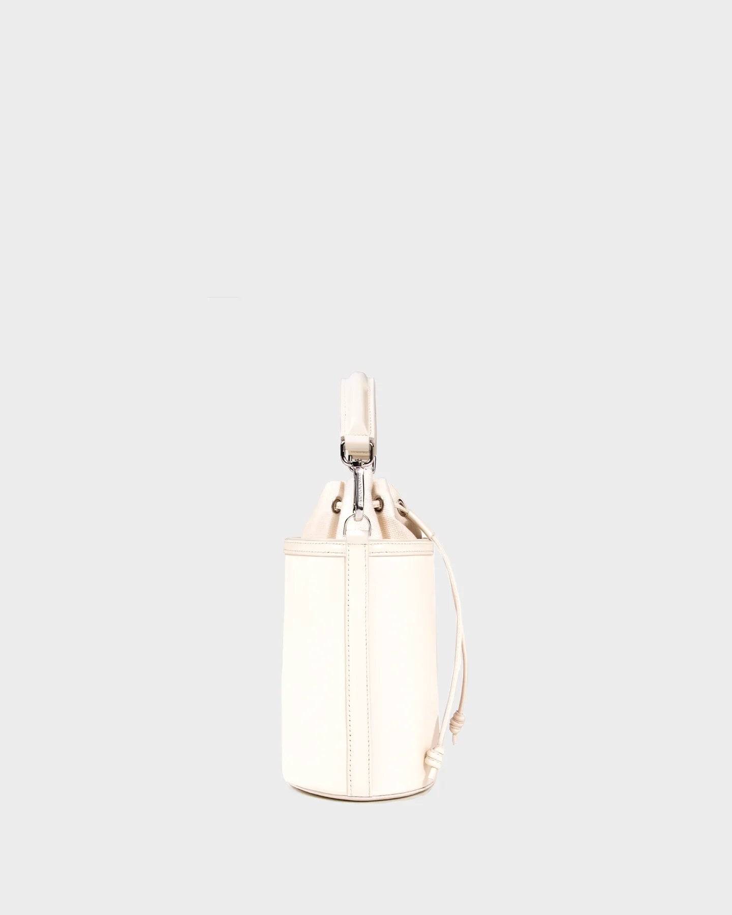 Micro Carina In Cream Leather side view