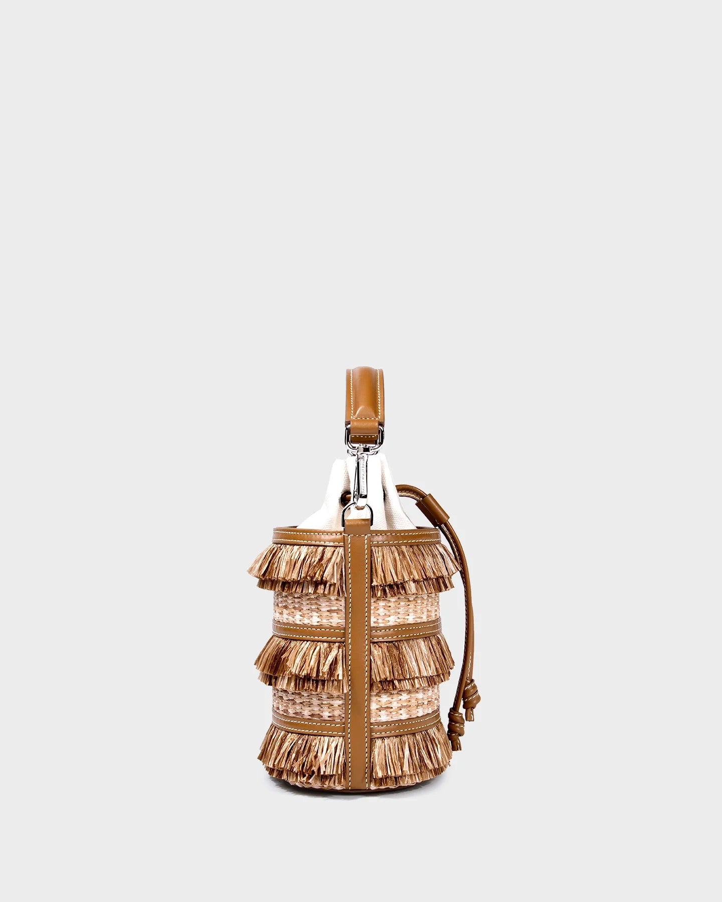 Micro Carina In Fringe Raffia side view