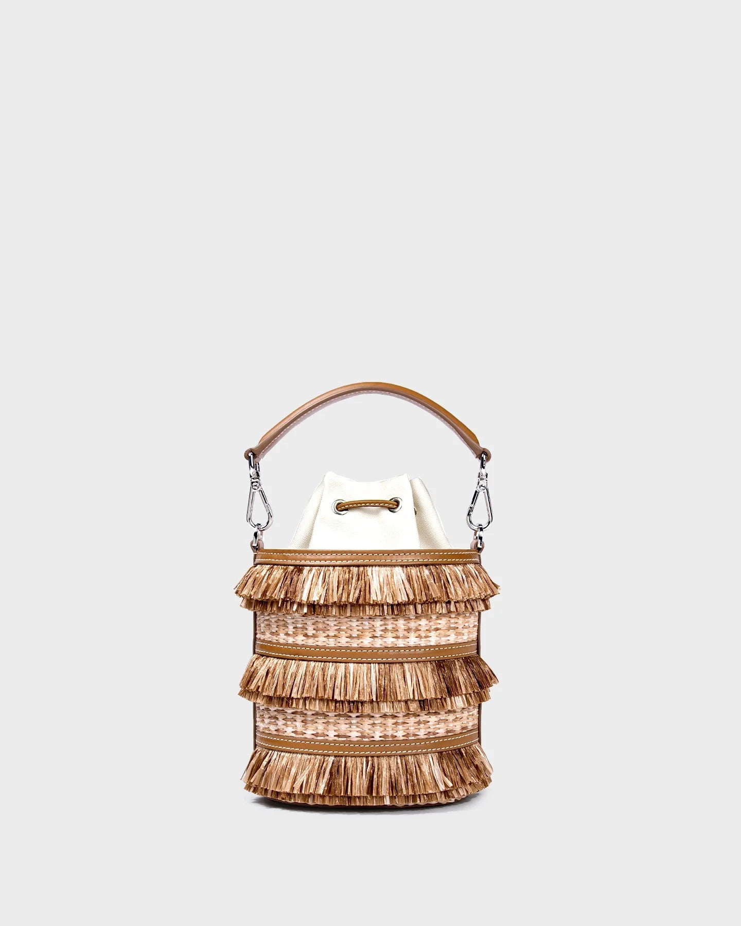 Micro Carina In Fringe Raffia back view