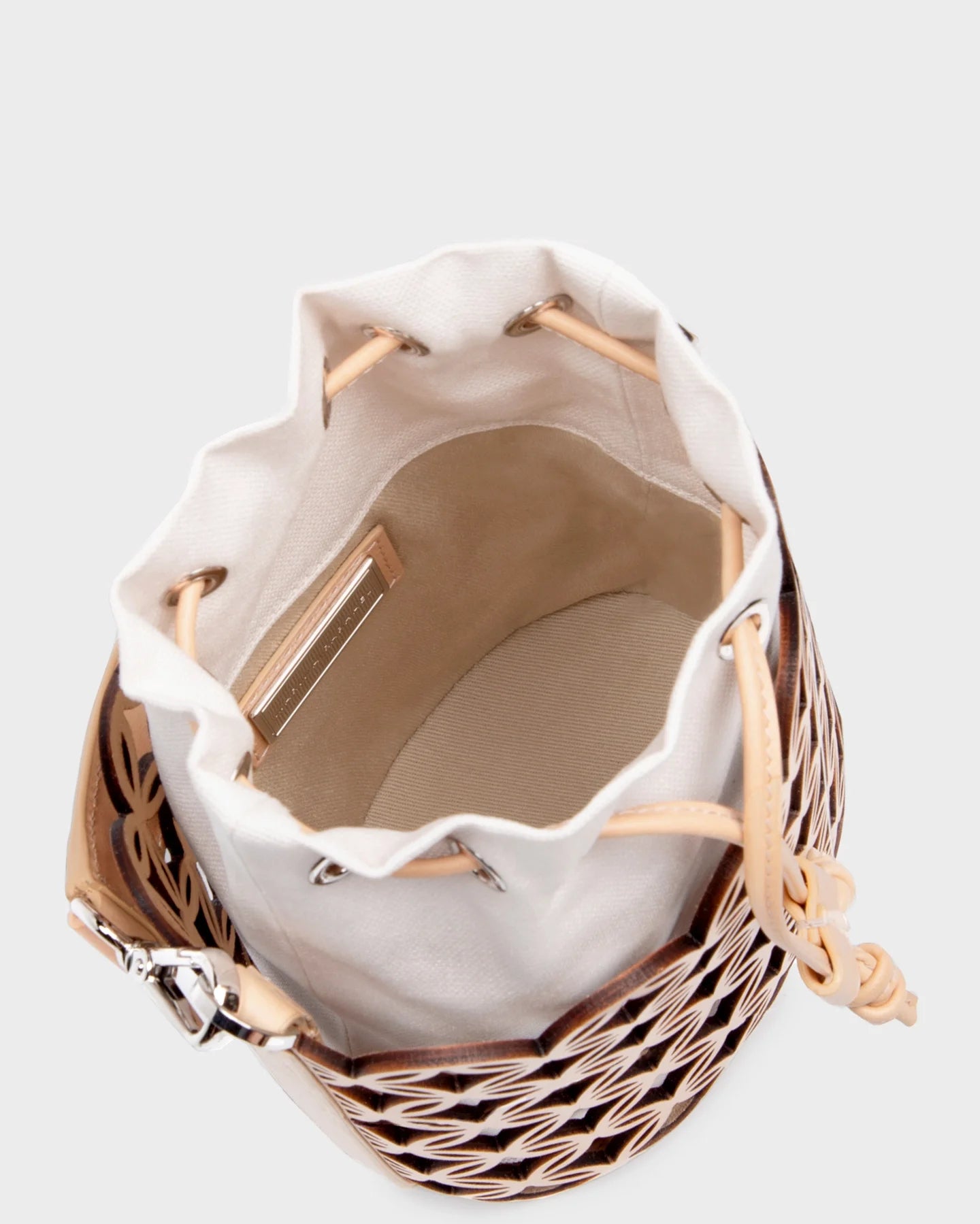 Micro Carina In Laser Cut Leather top view