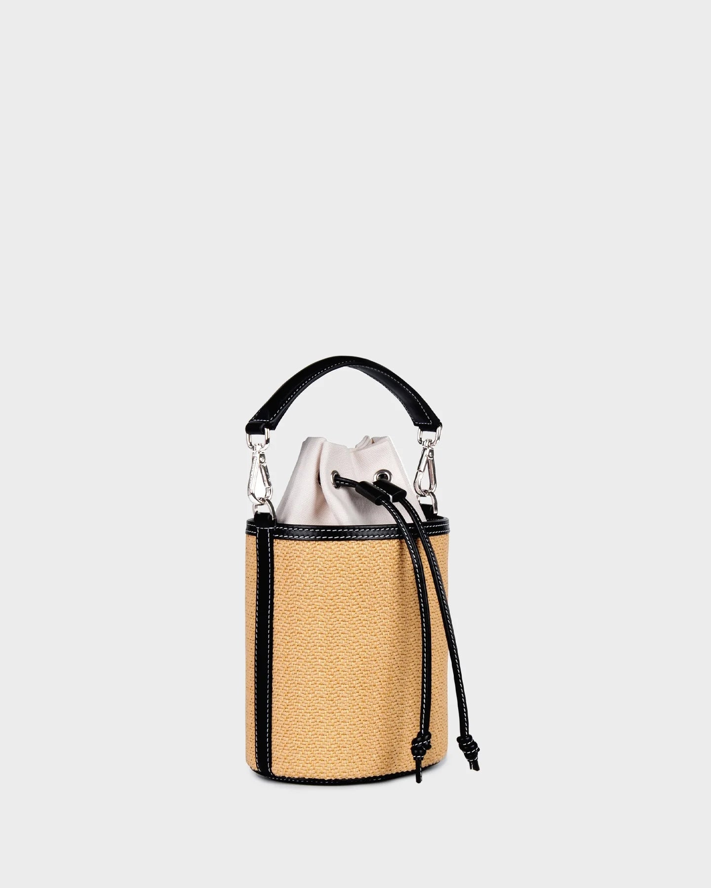 Micro Carina In Raffia three quarters view