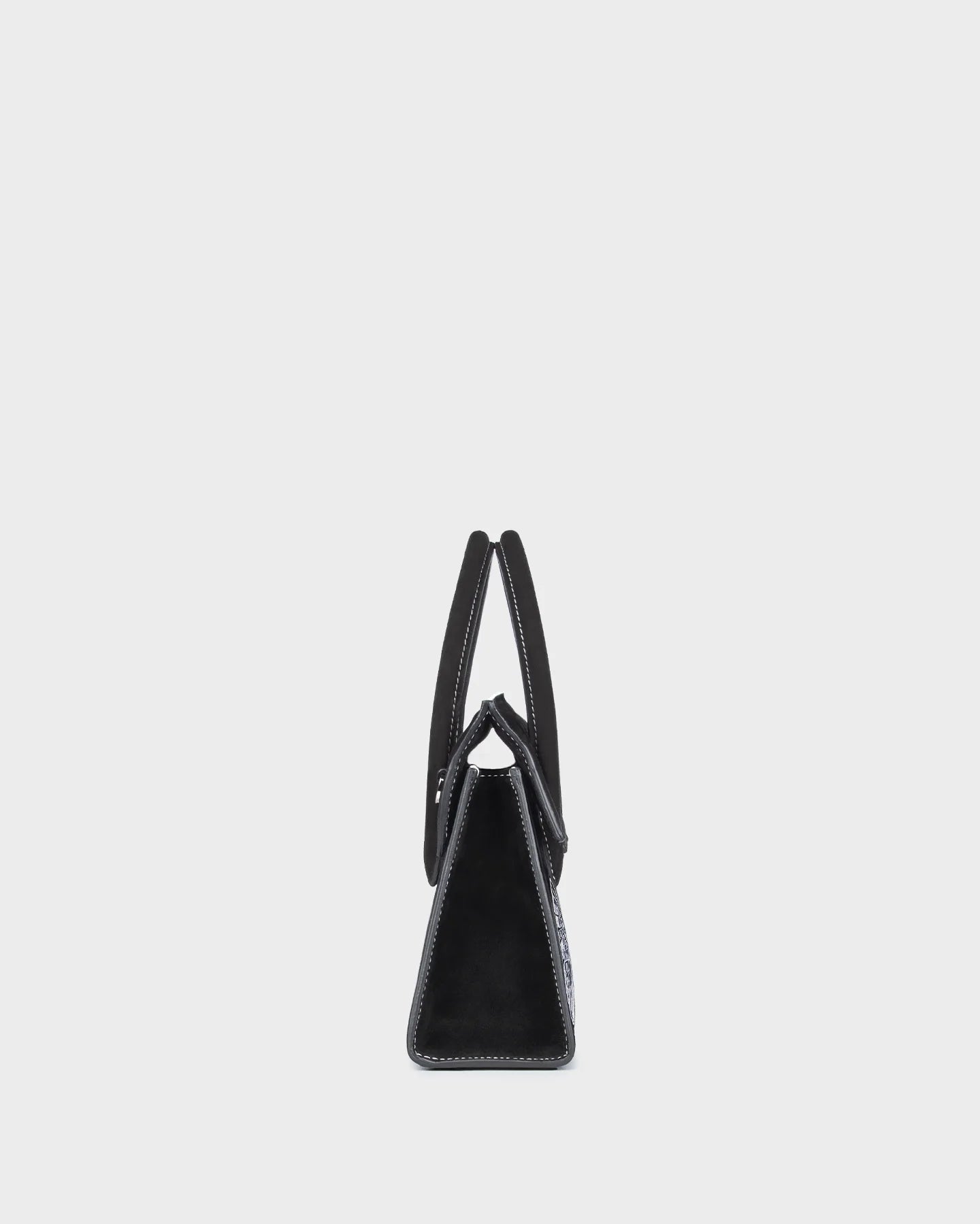 Micro Daphne In Black Embroidered Suede side view