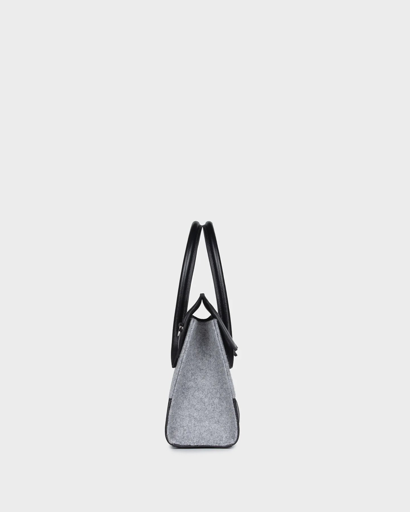 Micro Daphne In Grey Wool side view