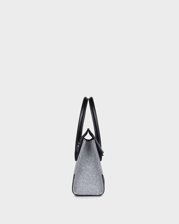 Micro Daphne In Grey Wool side view