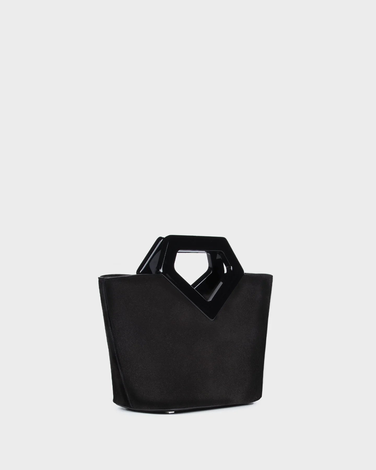 Micro Riviera Diamond In Black Suede three quarters view