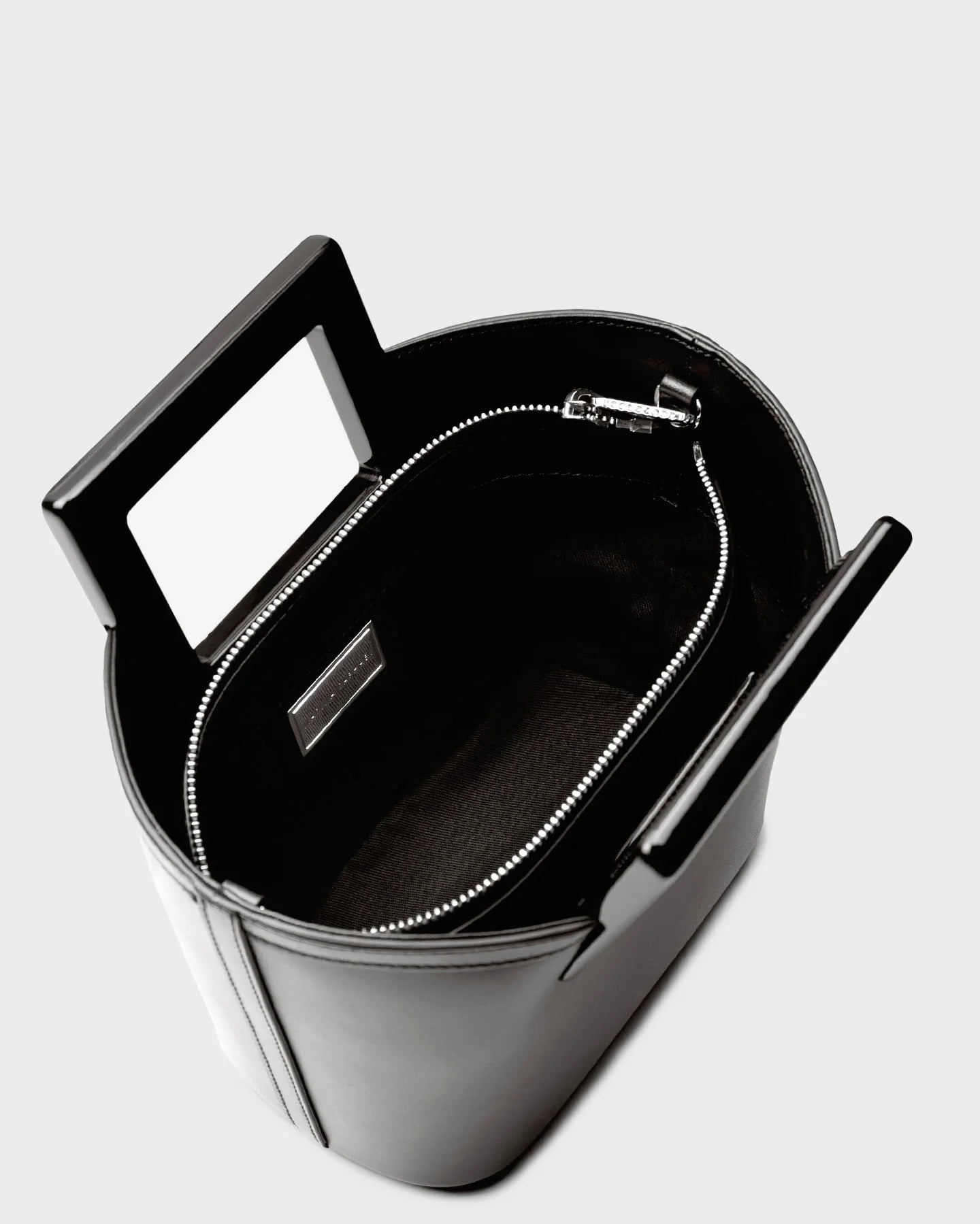 Micro Riviera In Black Leather top view