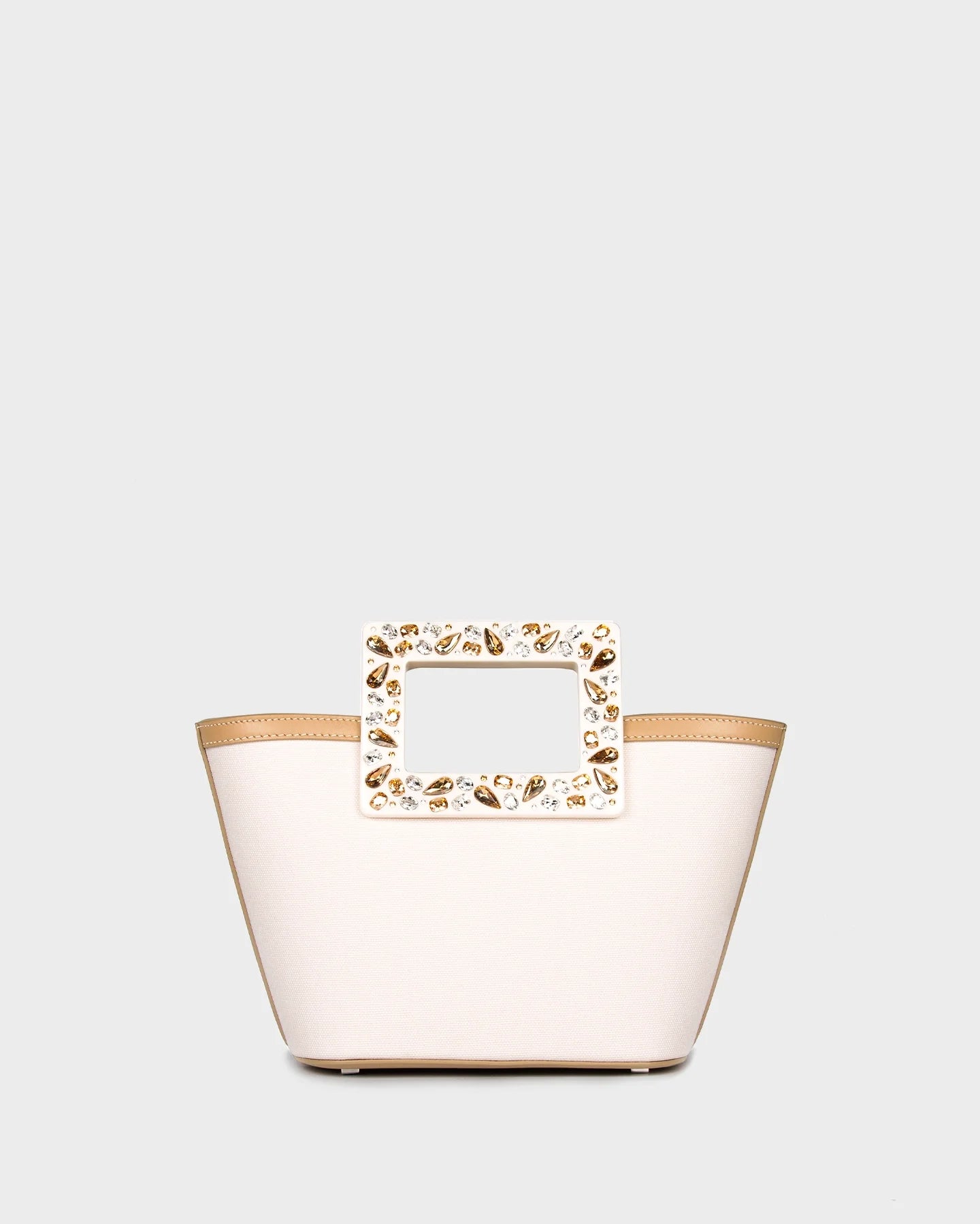 Micro Riviera In Canvas And Ornate Handles straight view