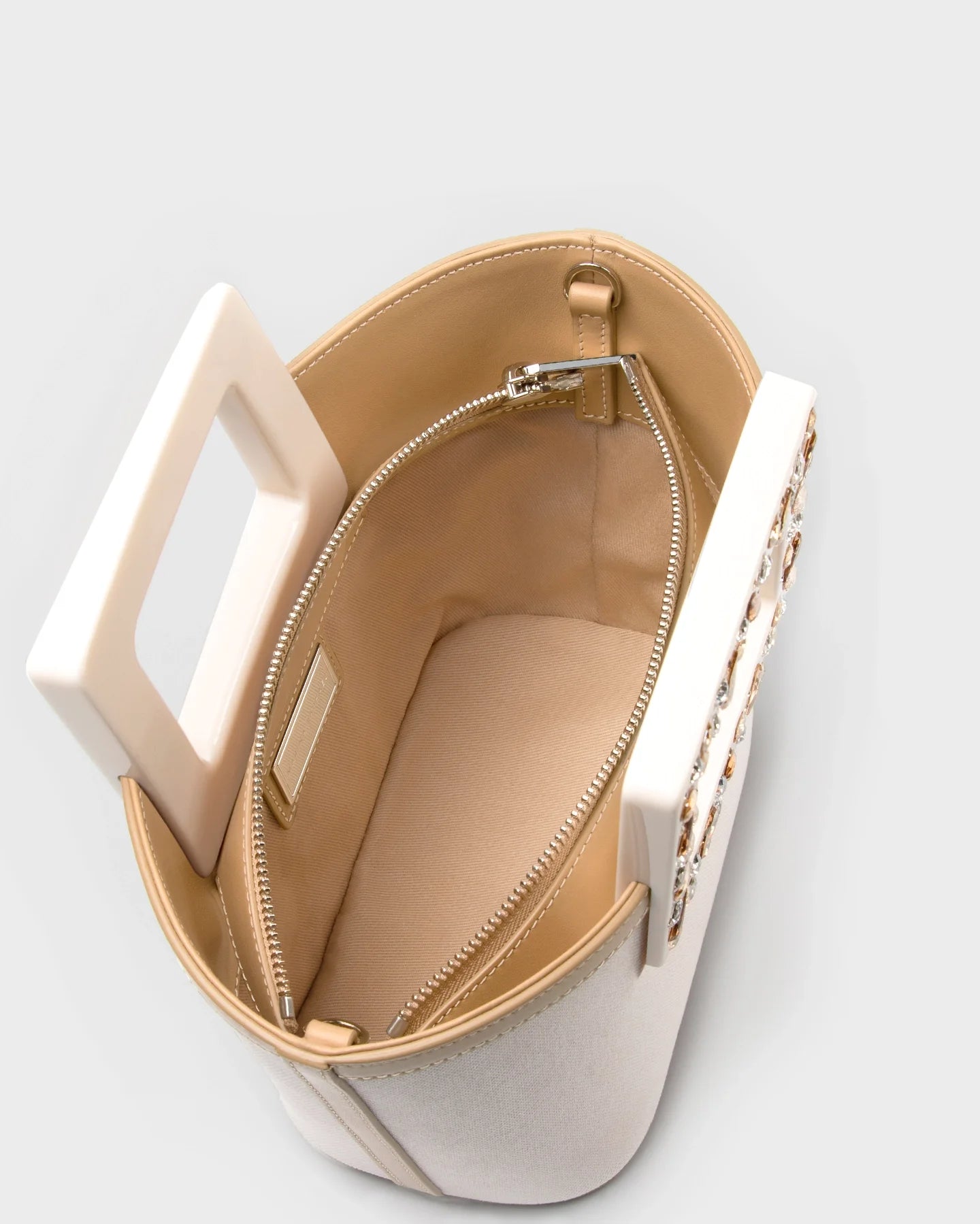 Micro Riviera In Canvas And Ornate Handles top view
