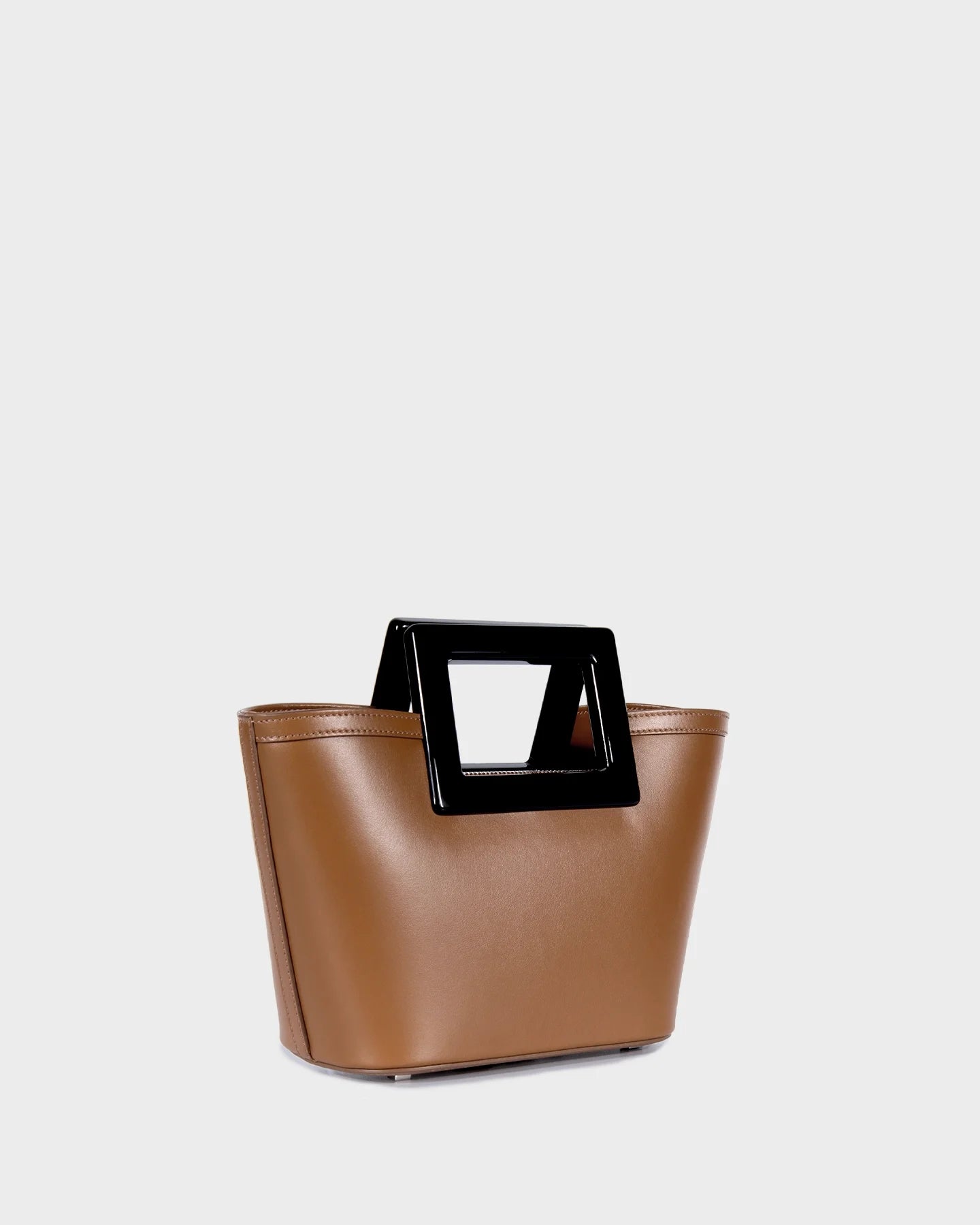 Micro Riviera In Caramel Leather three quarters view