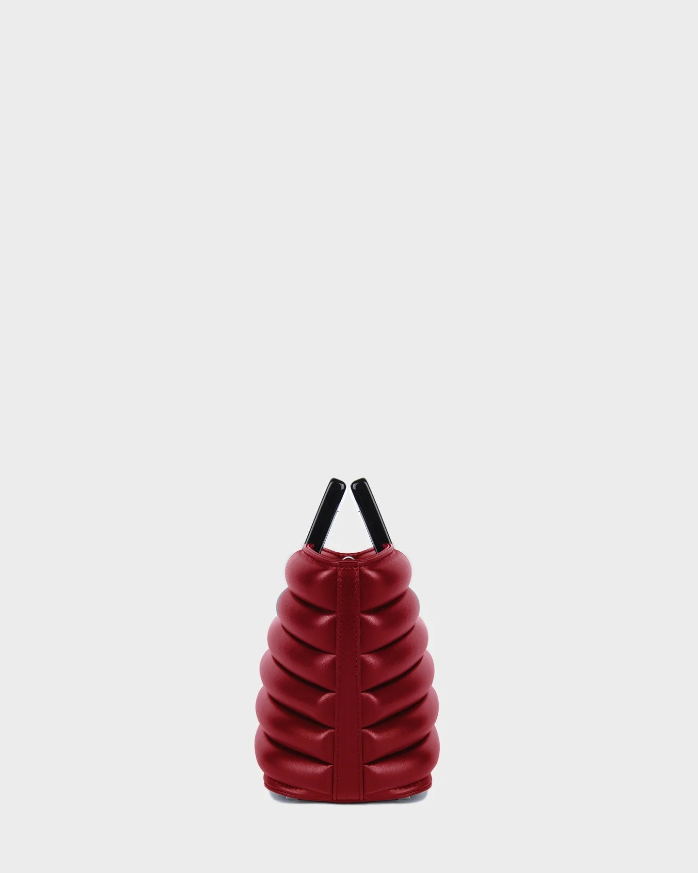 Micro Riviera In Crimson Quilted Leather side view