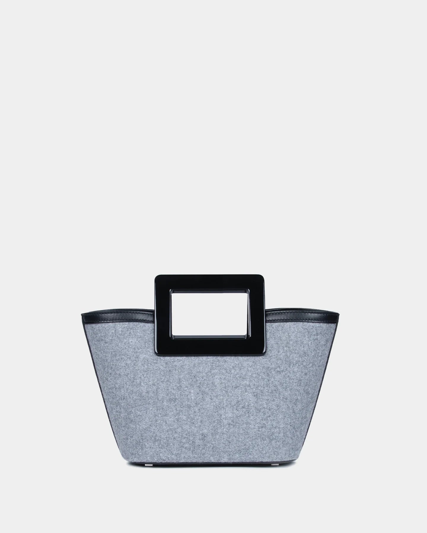 Micro Riviera In Grey Wool straight view