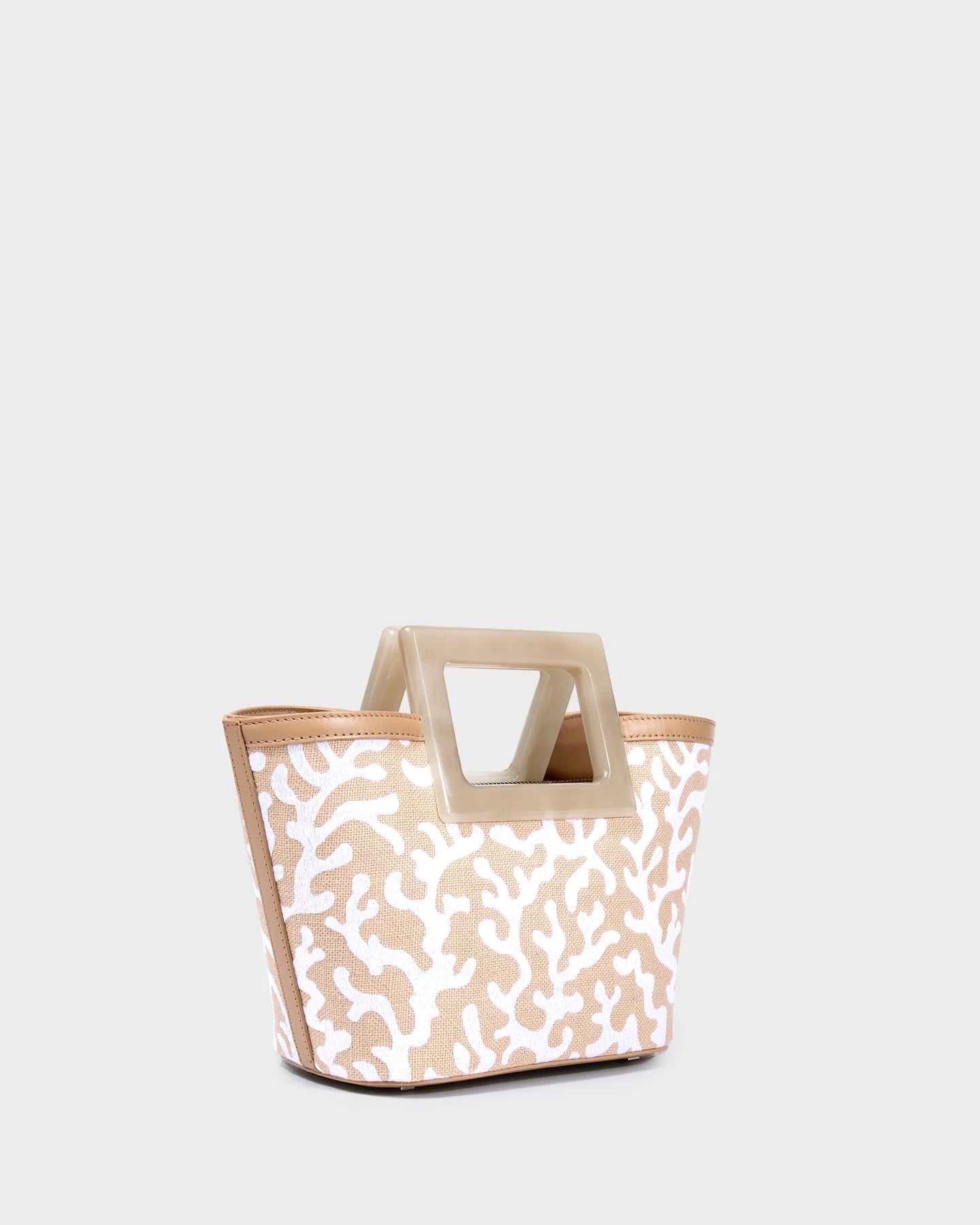 Micro Riviera In White Coral Embroidery three quarters view