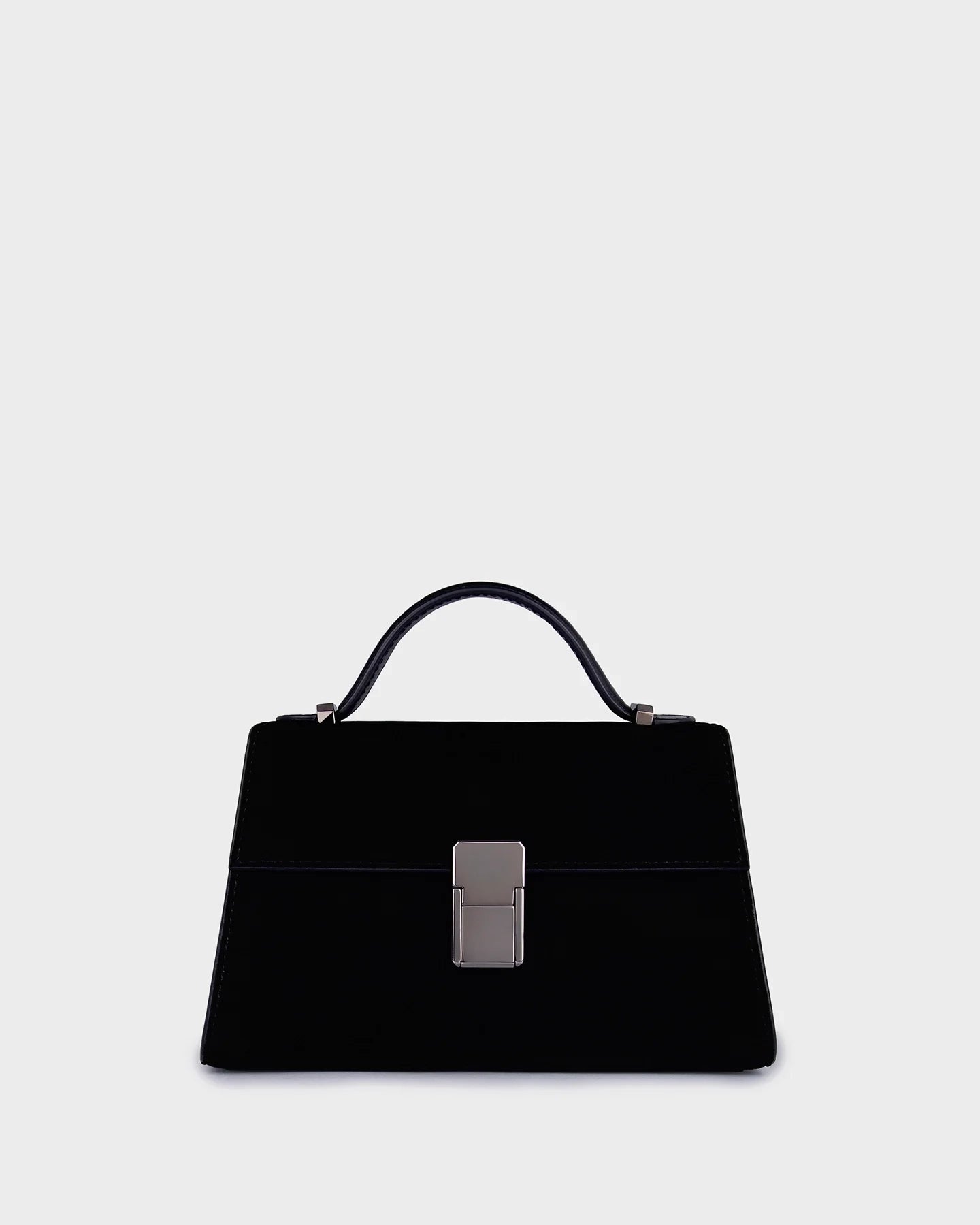 Micro Stella in Black Suede straight view 1