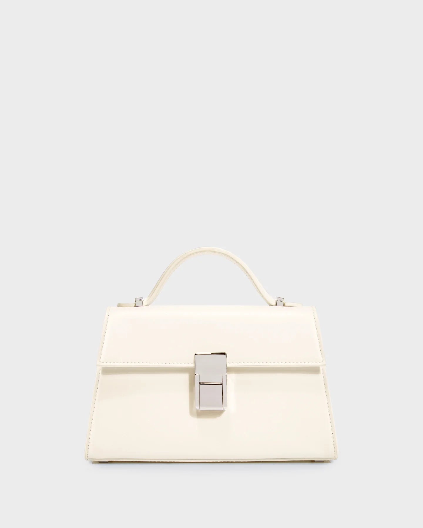 Micro Stella In Cream Leather straight view