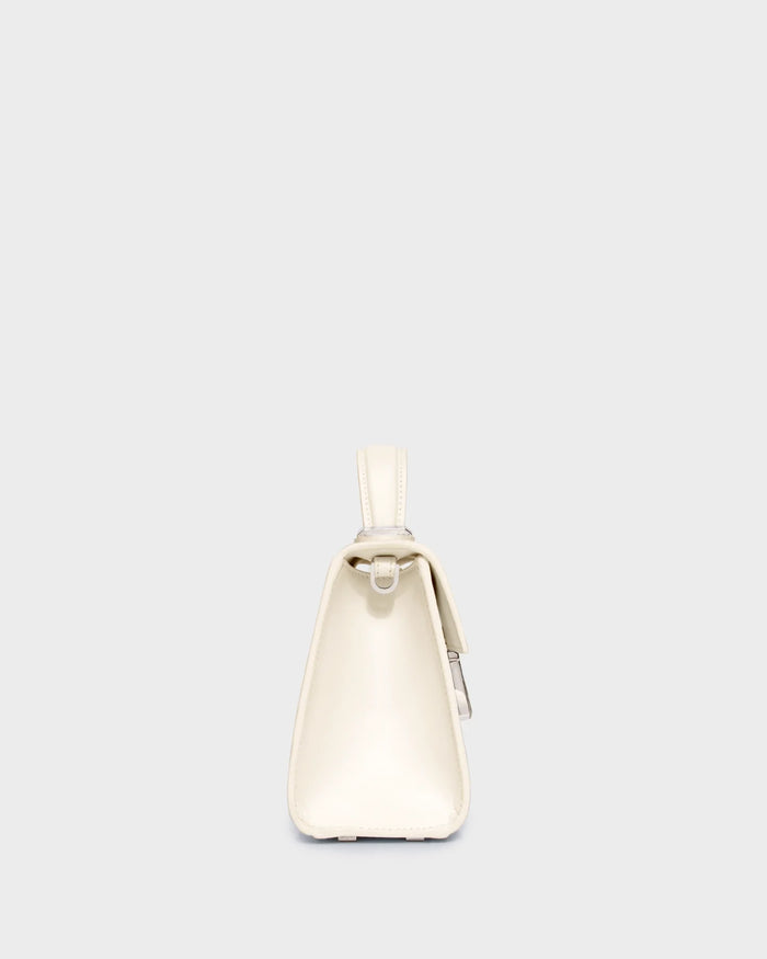Micro Stella In Cream Leather side view