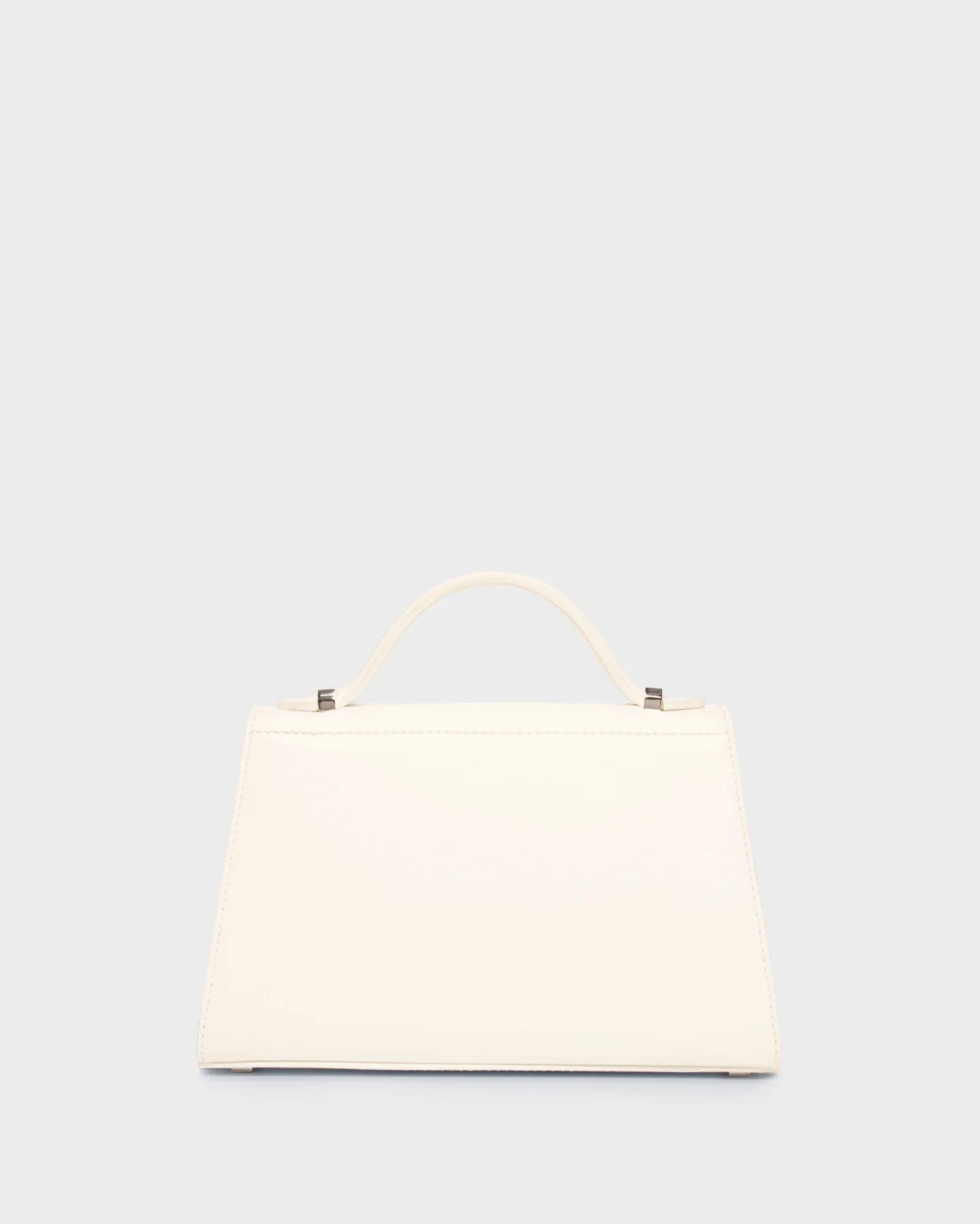 Micro Stella In Cream Leather back view