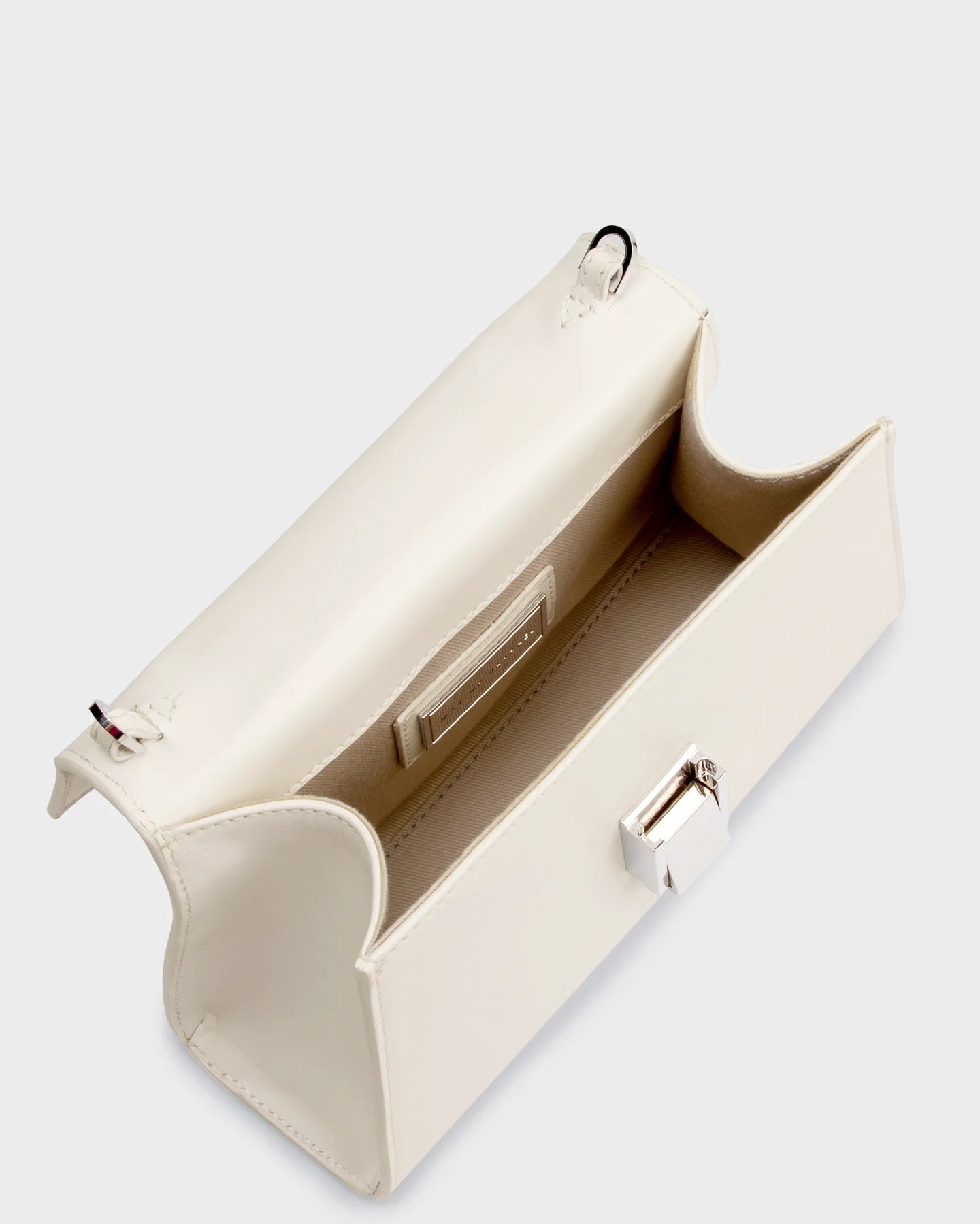 Micro Stella In Cream Leather top view