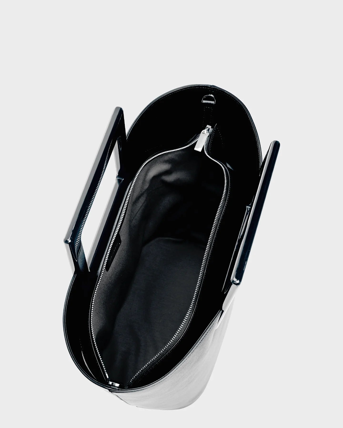 Mini Riviera In Black Leather top view