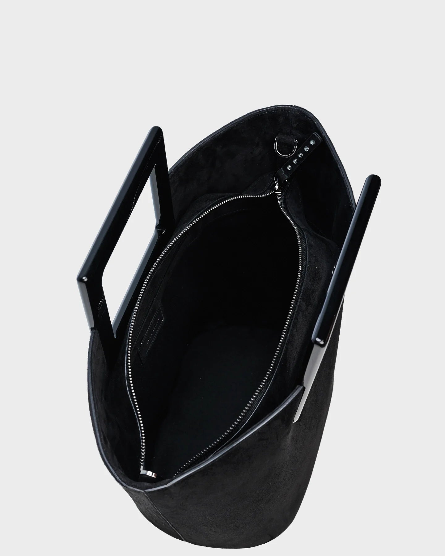 Mini Riviera In Black Suede top view
