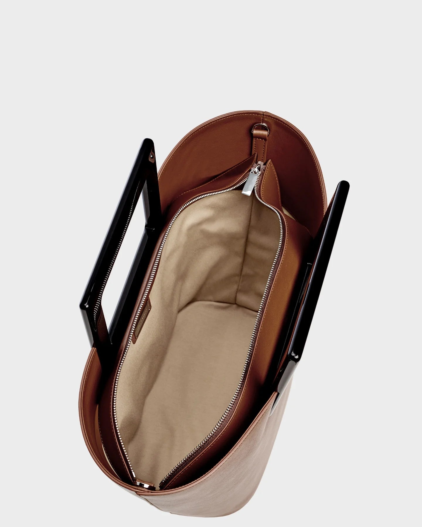 Mini Riviera In Caramel Leather top view
