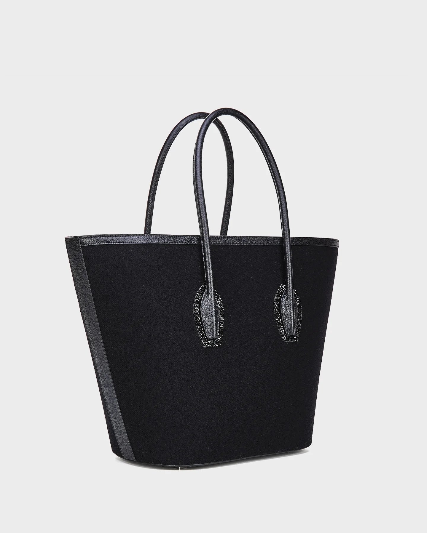 Porter In Black Wool three quarters view
