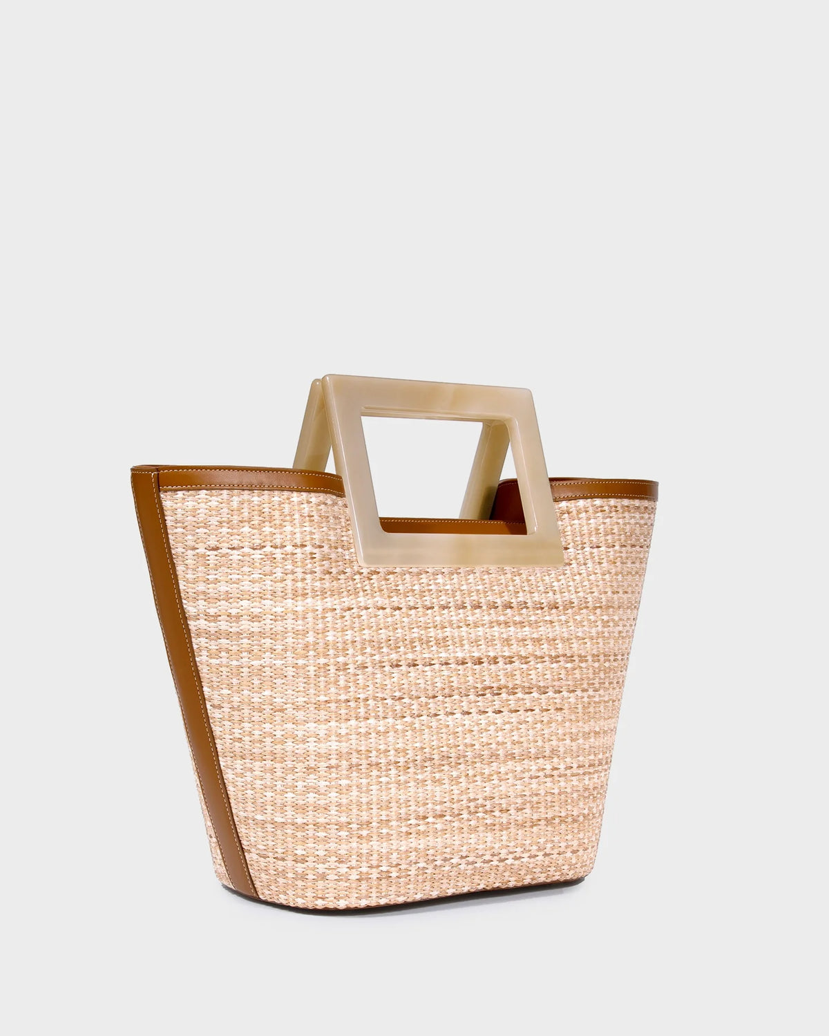 Riviera In Beige Raffia three quarters view