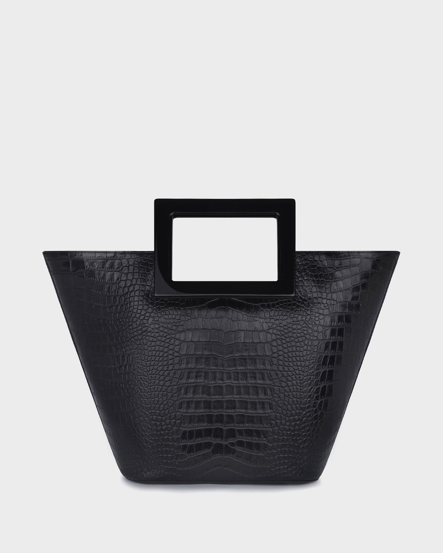 Riviera In Black Croc-effect straight view