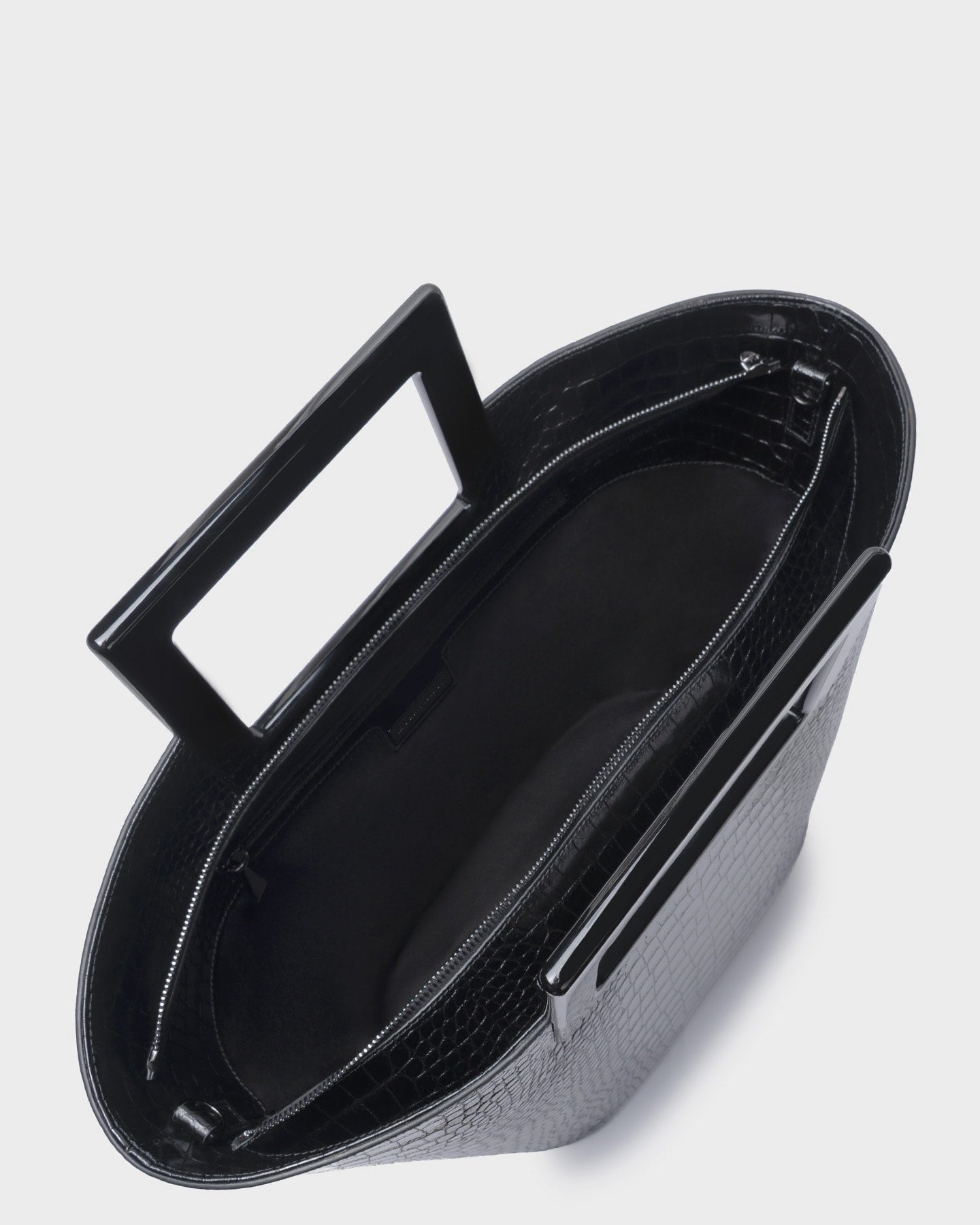 Riviera In Black Croc-effect top view