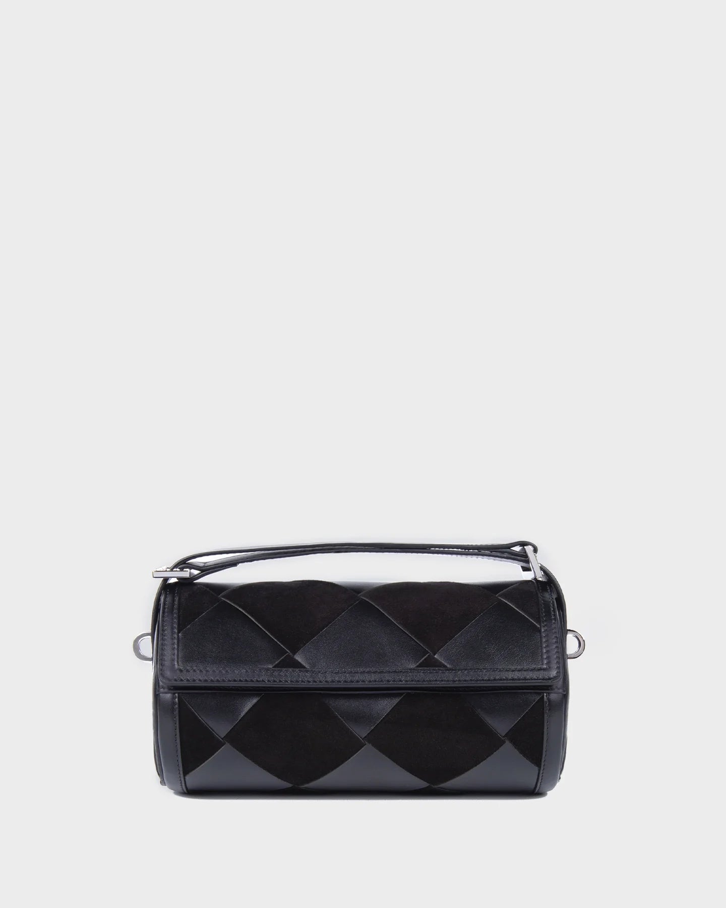 Savannah In Black Woven Leather straight view