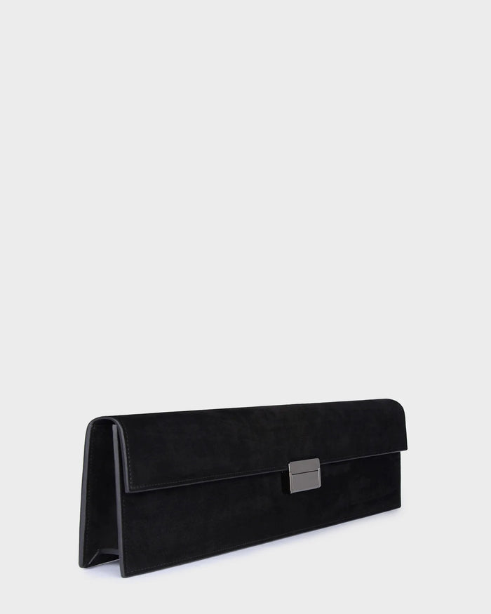 Skyler In Black Suede three quarters view
