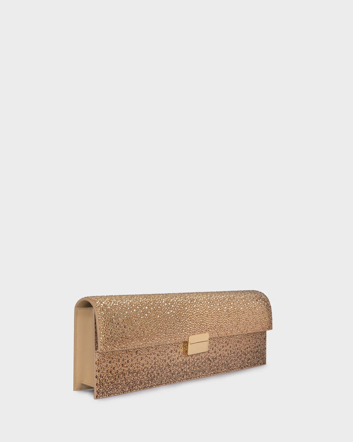 Skyler In Brown Ombre Crystal three quarters view