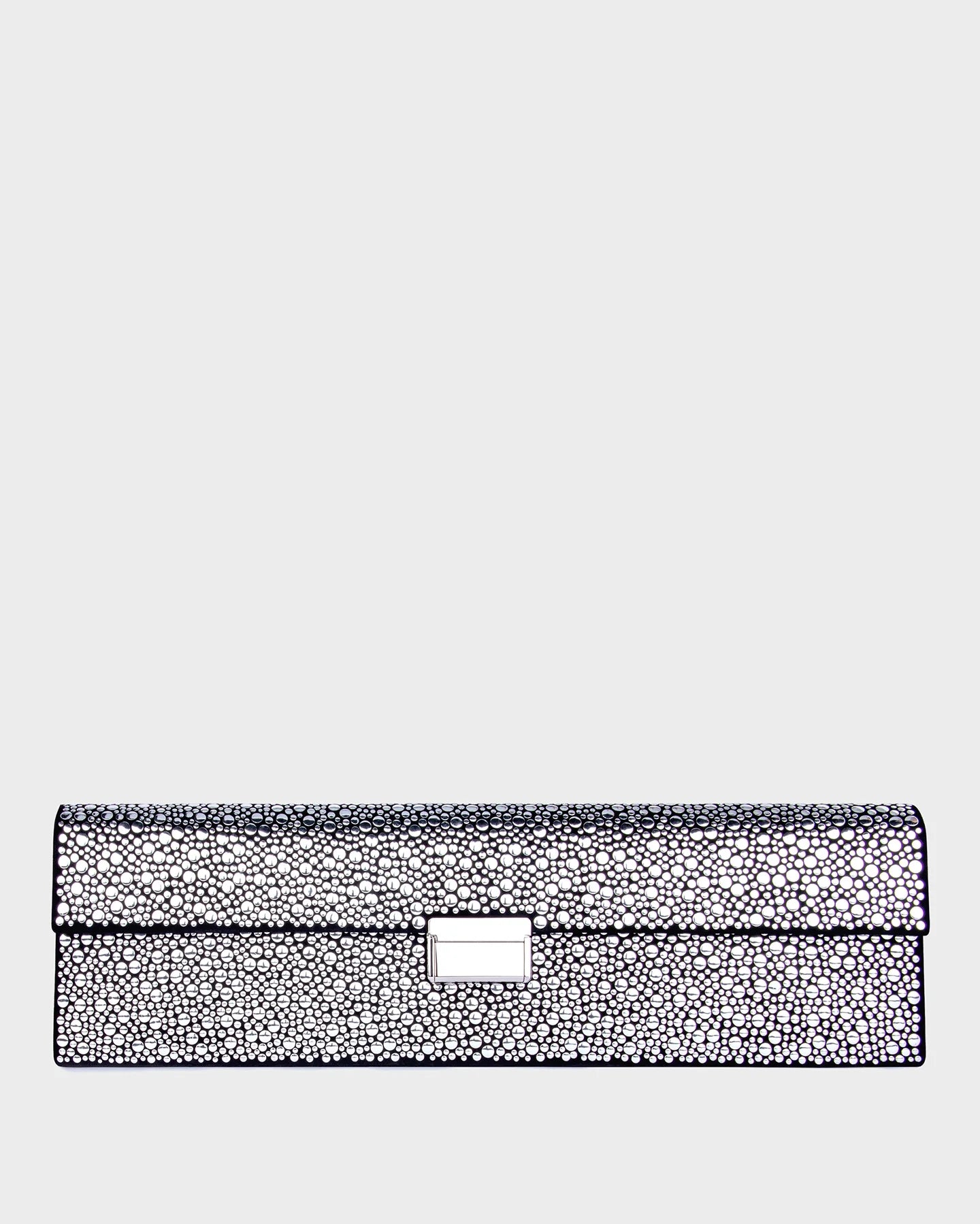 Skyler In Silver Embellished Suede straight view