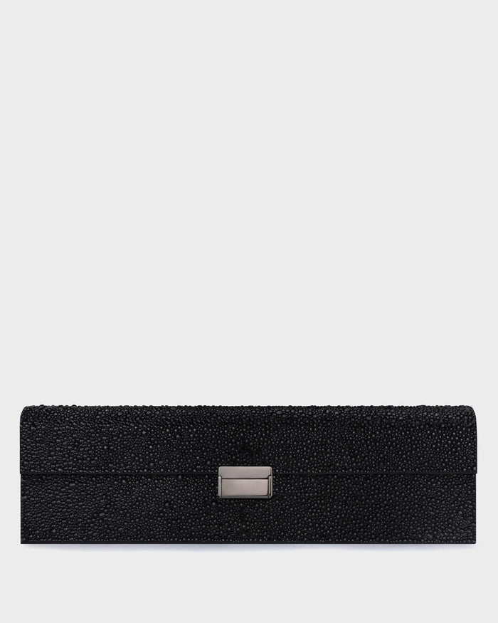 SKYLER IN ENCRUSTED BLACK CRYSTAL