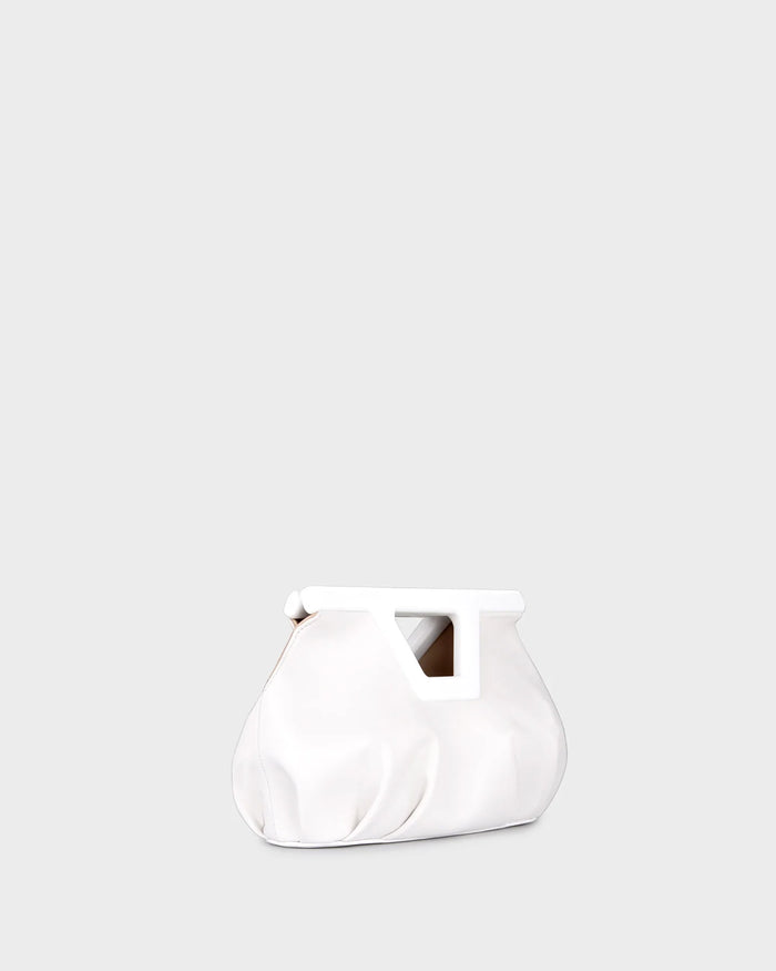 MICRO GEORGIA IN WHITE LEATHER