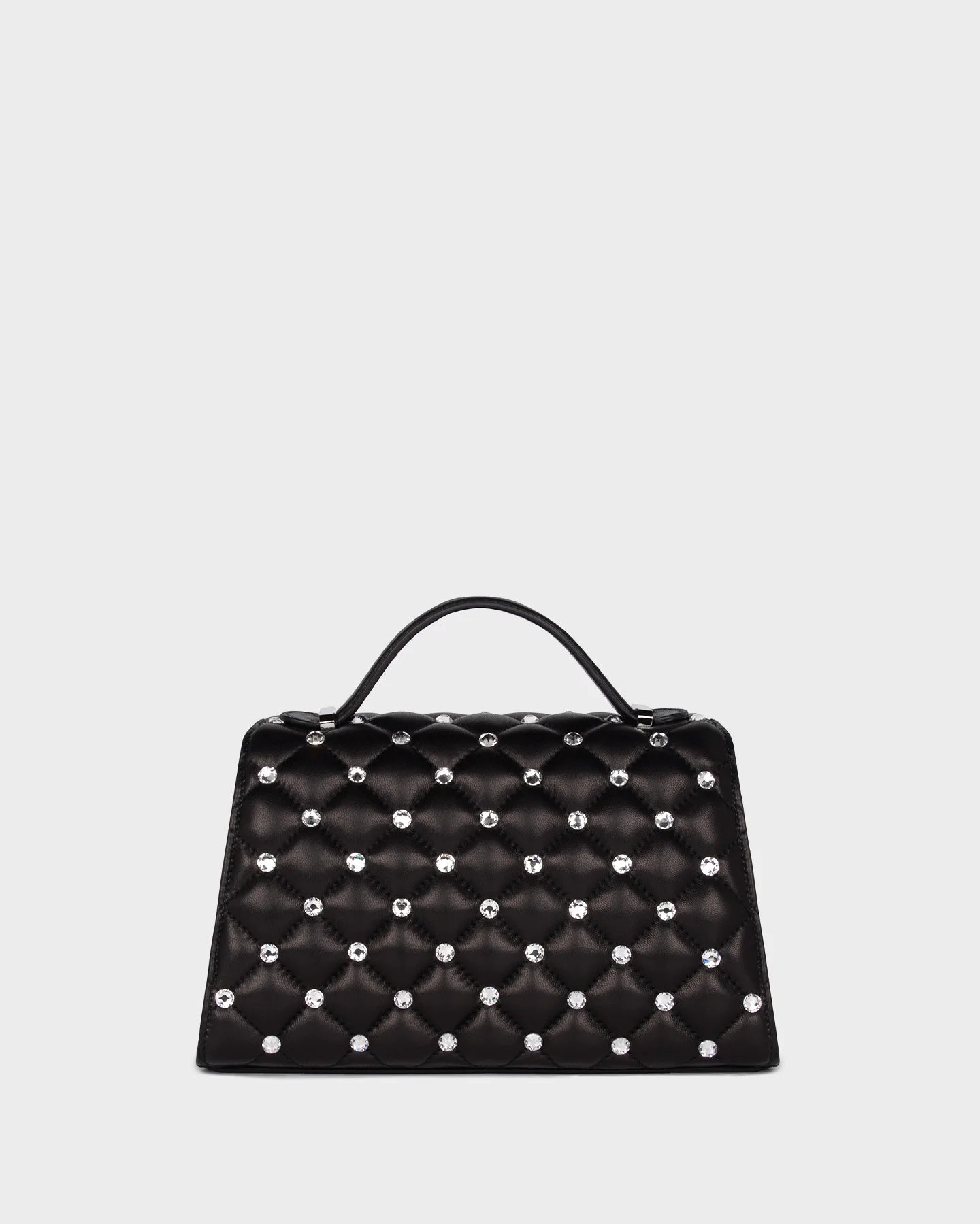 Stella In Black Quilted Leather And Crystal back view