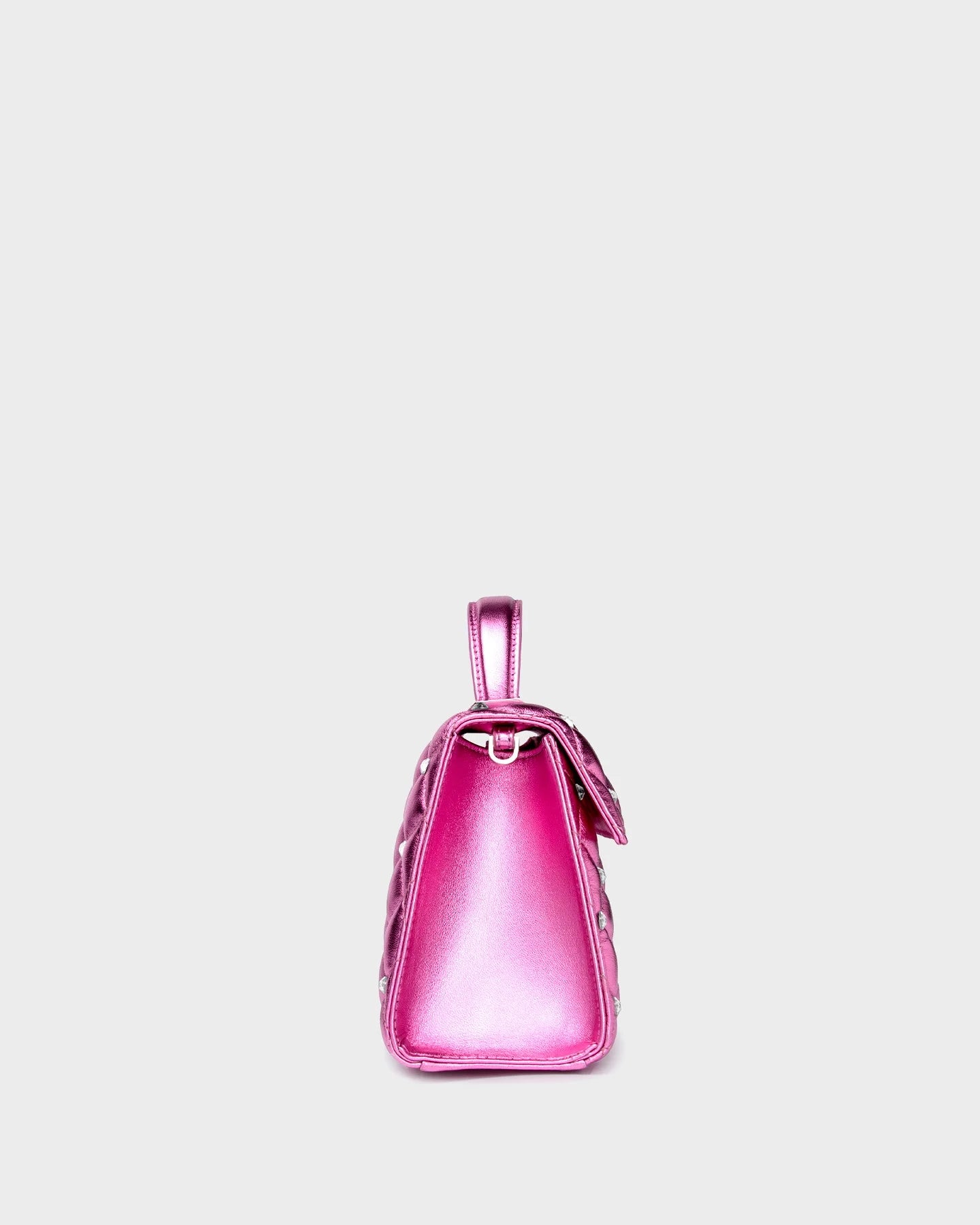 Stella In Pink Quilted Leather And Crystal side view