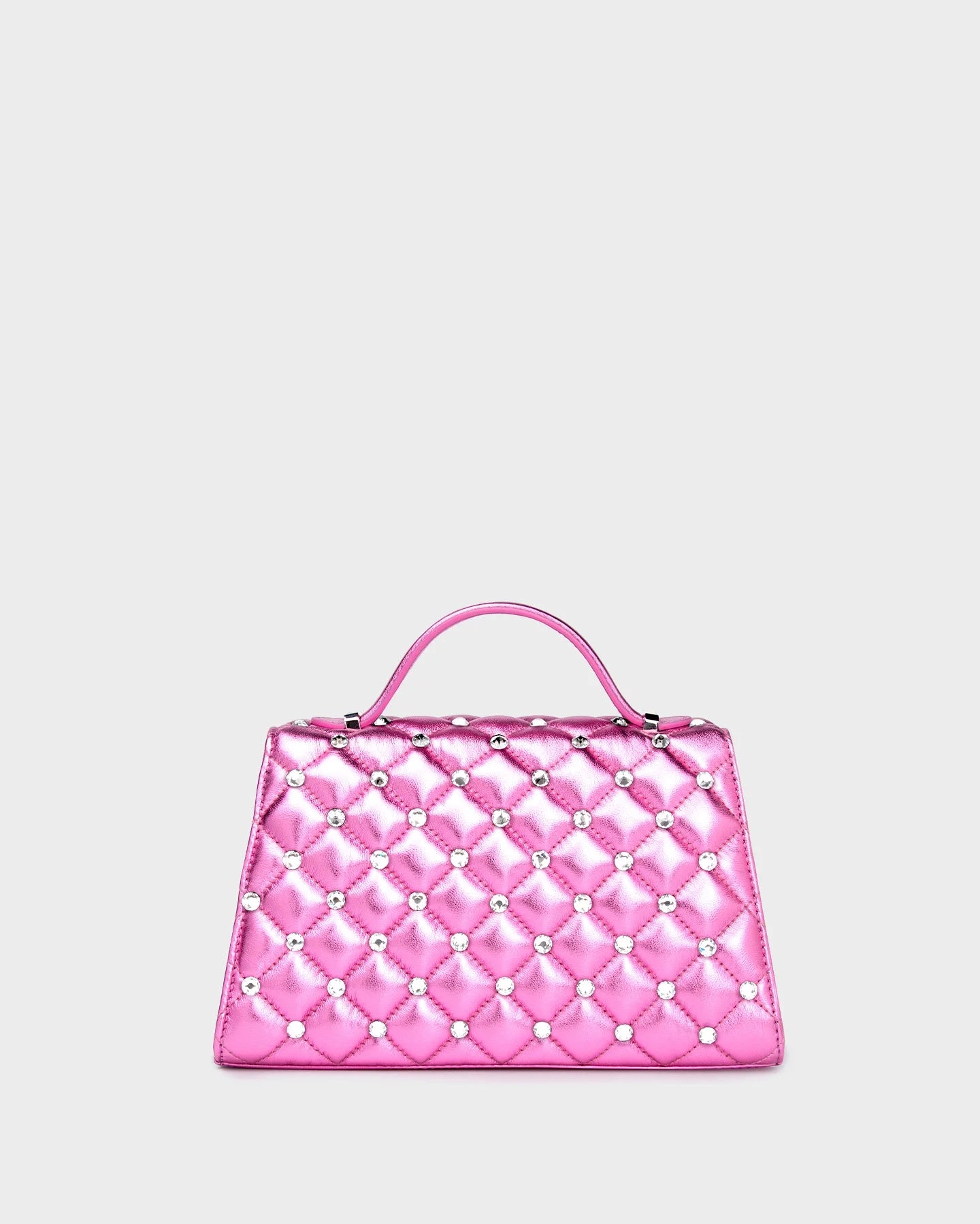 Stella In Pink Quilted Leather And Crystal back view