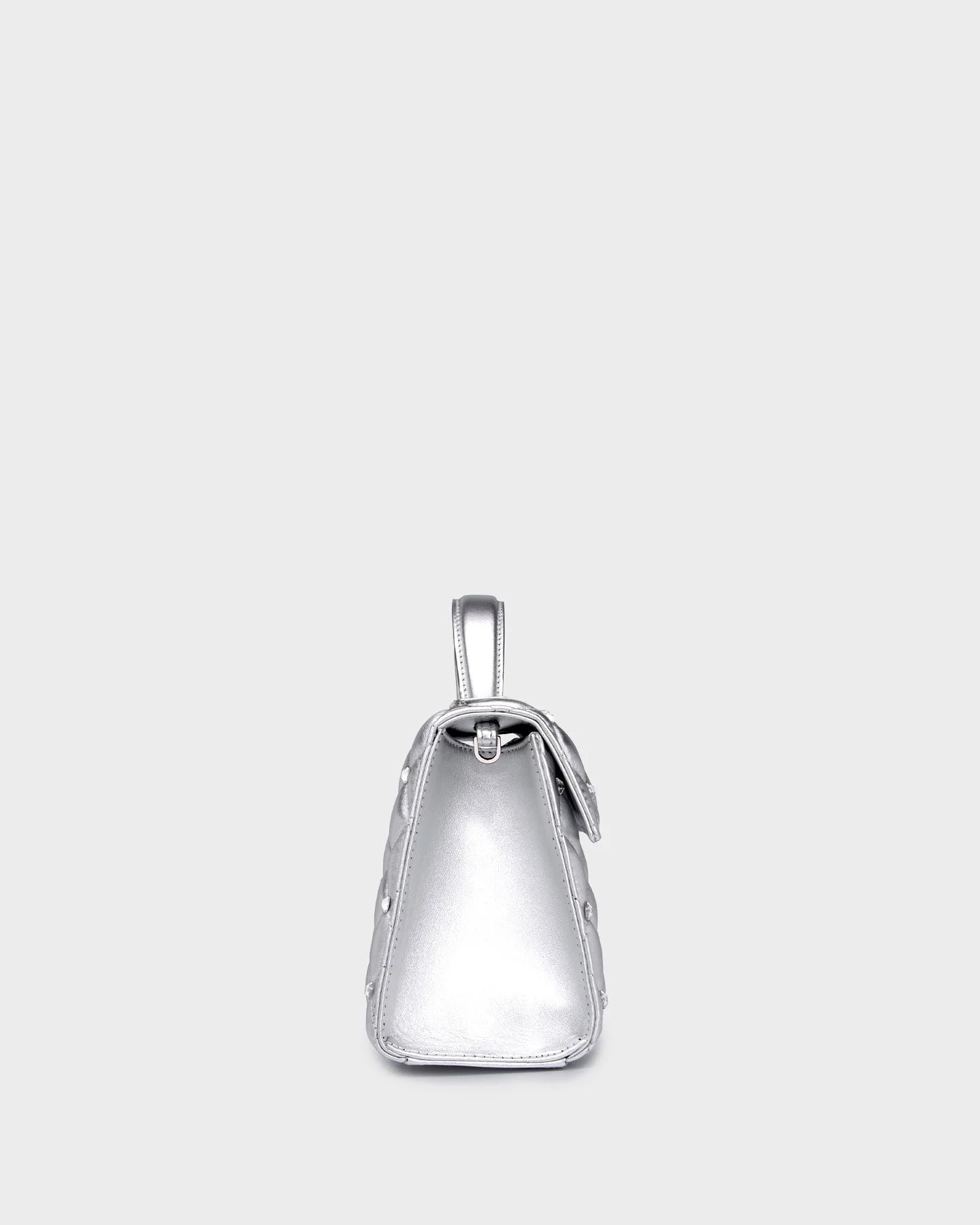 Stella In Silver Quilted Leather And Crystal side view