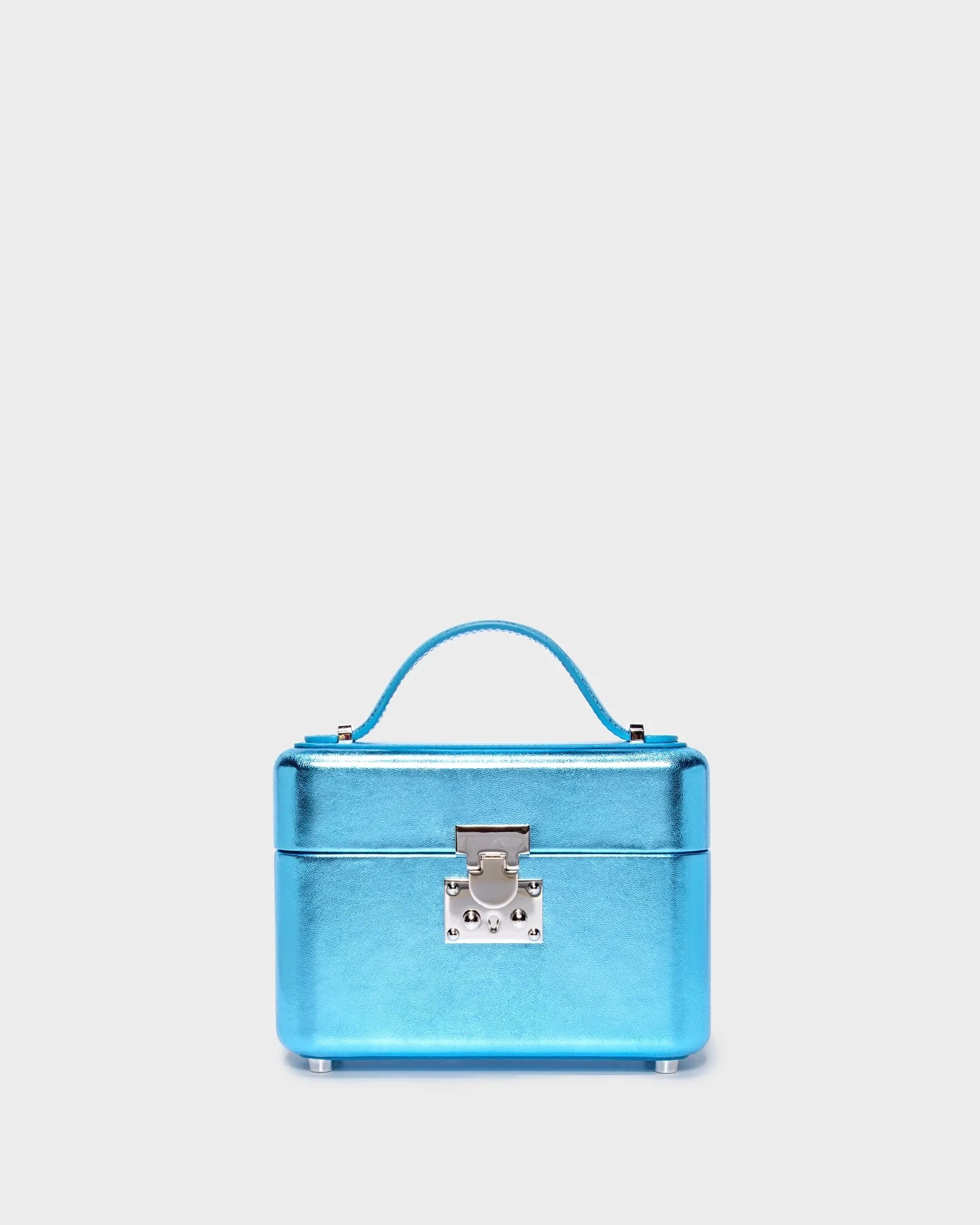 Venyx In Blue Metallic Leather straight view